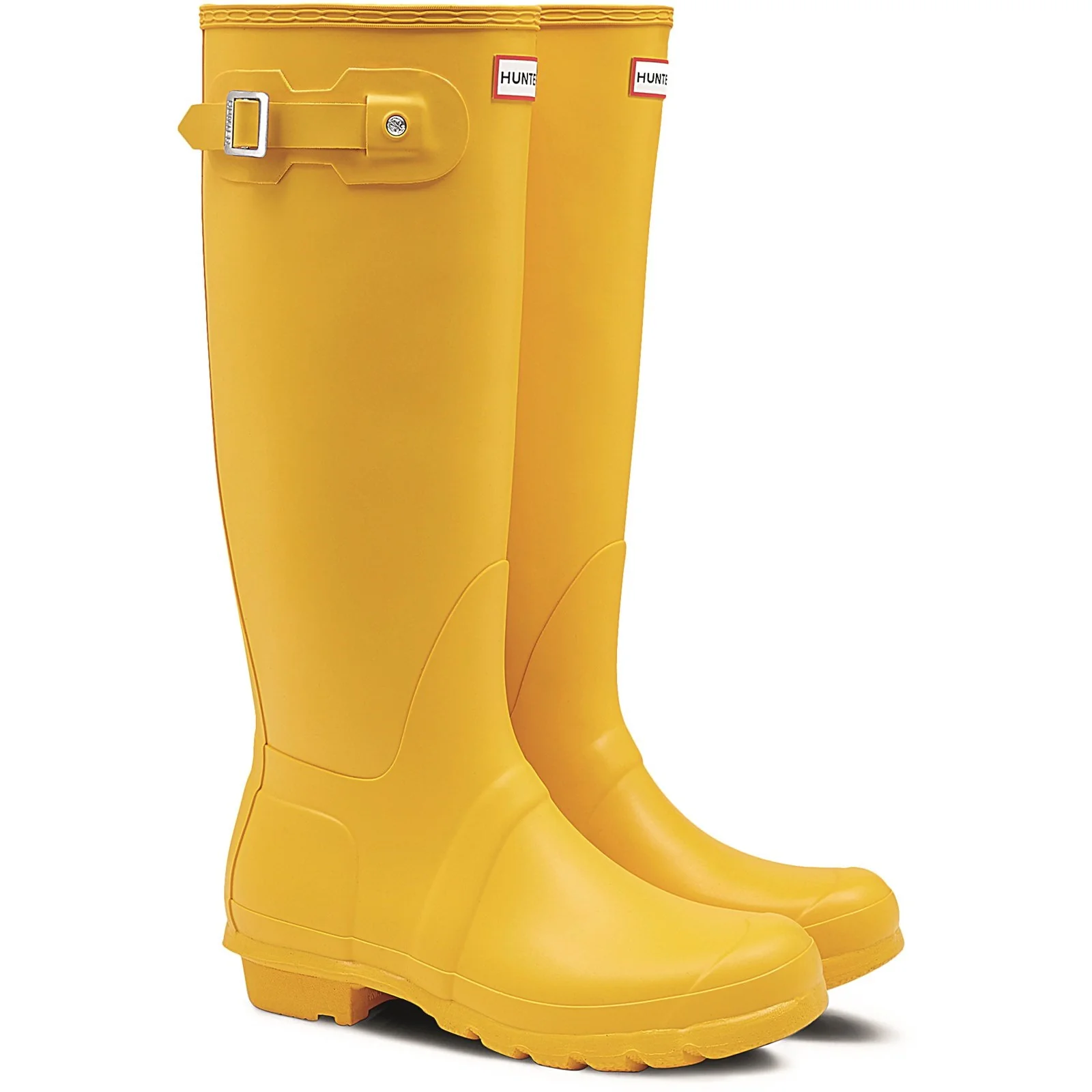 Hunter Womens Original Tall Wellington Boots Yellow - Image 4