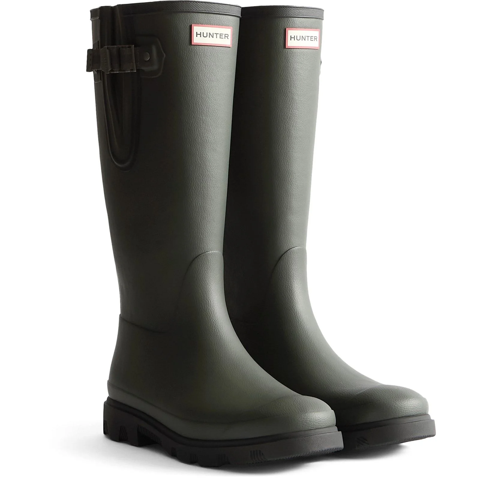 Hunter Womens Downpour Adjustable Boot Dark Olive/Black - Image 4
