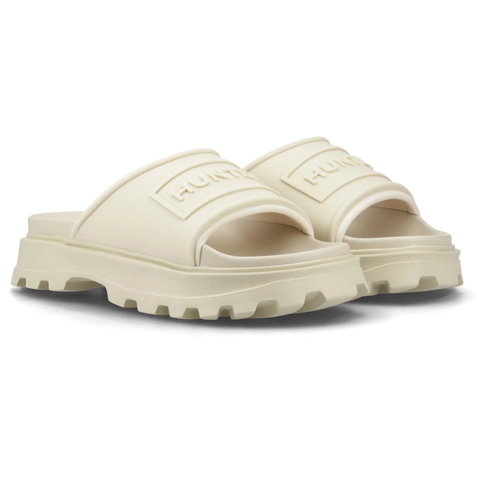 Hunter Womens Moulded Stacked Slider Gravel - Image 4