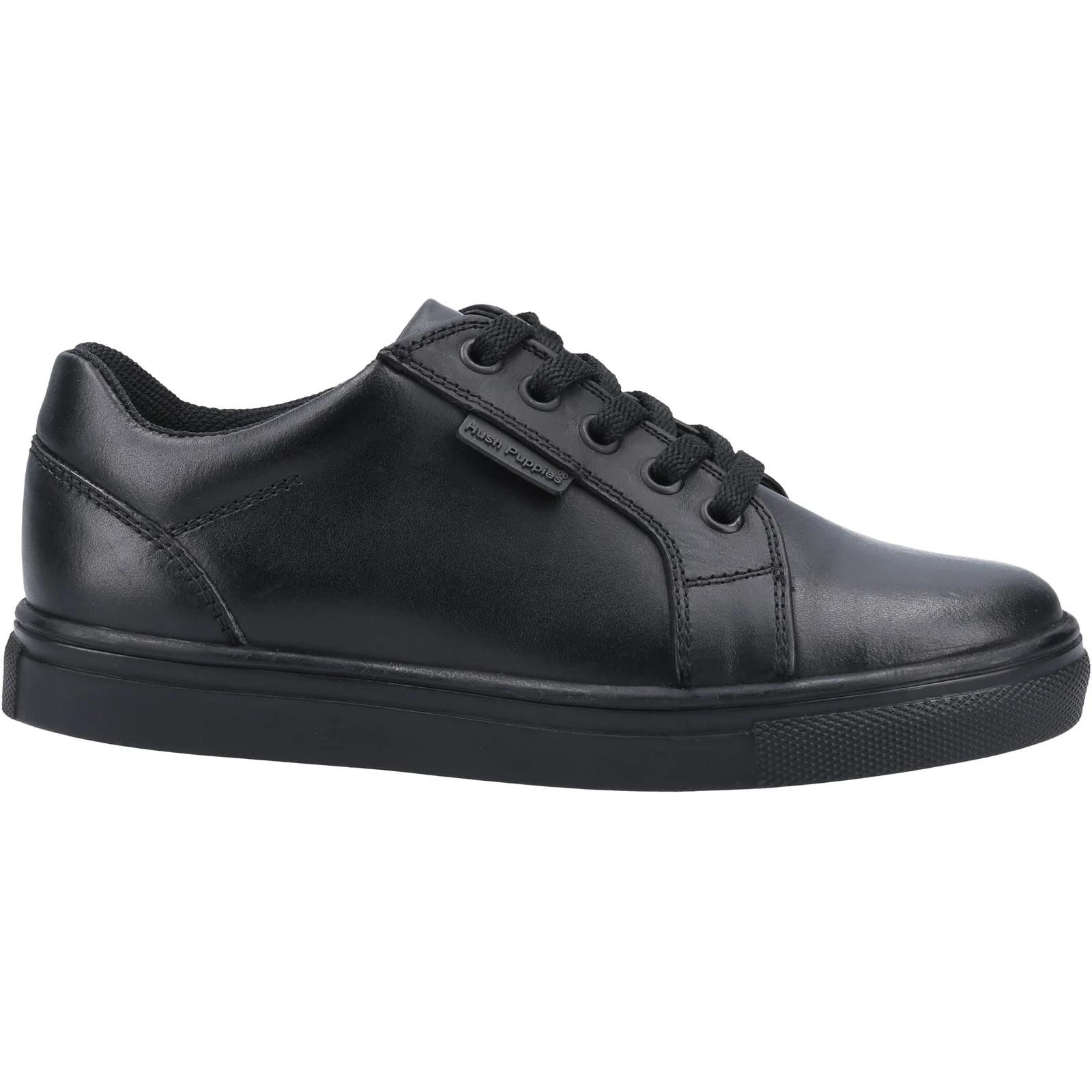 Hush Puppies Boys Sam Senior School Shoe Black