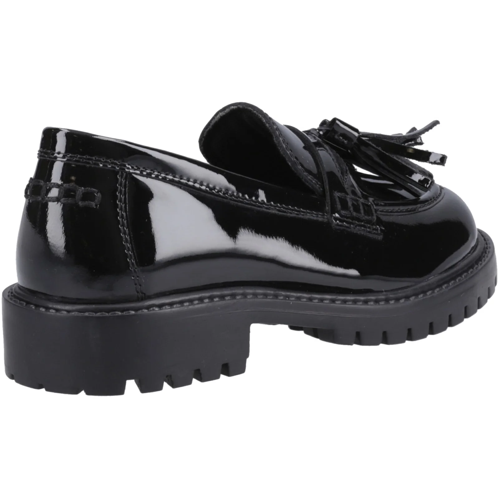 Hush Puppies Girls Abigail Patent Senior Shoe Black - Image 4