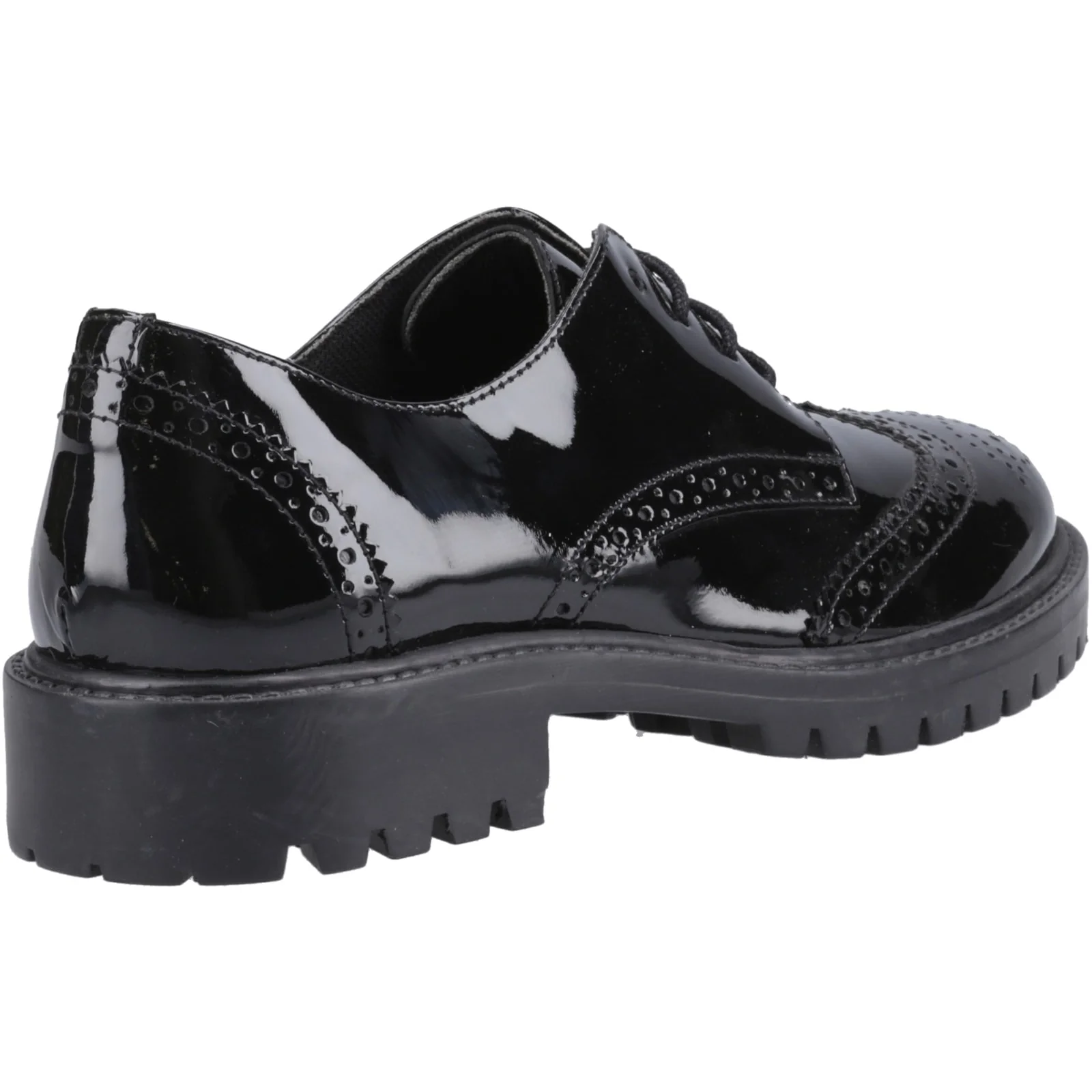 Hush Puppies Girls Athena Patent Snr Black - Image 4