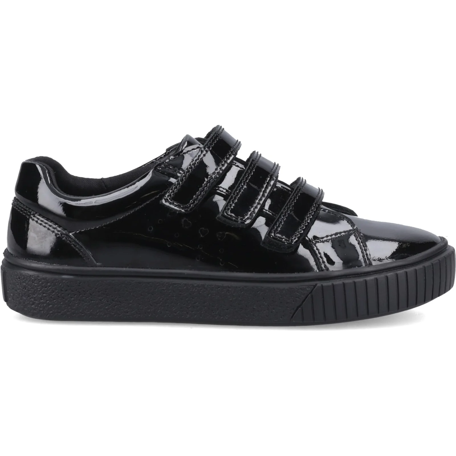 Hush Puppies Girls ELSIE TOUCH FASTENING SN Black Patent
