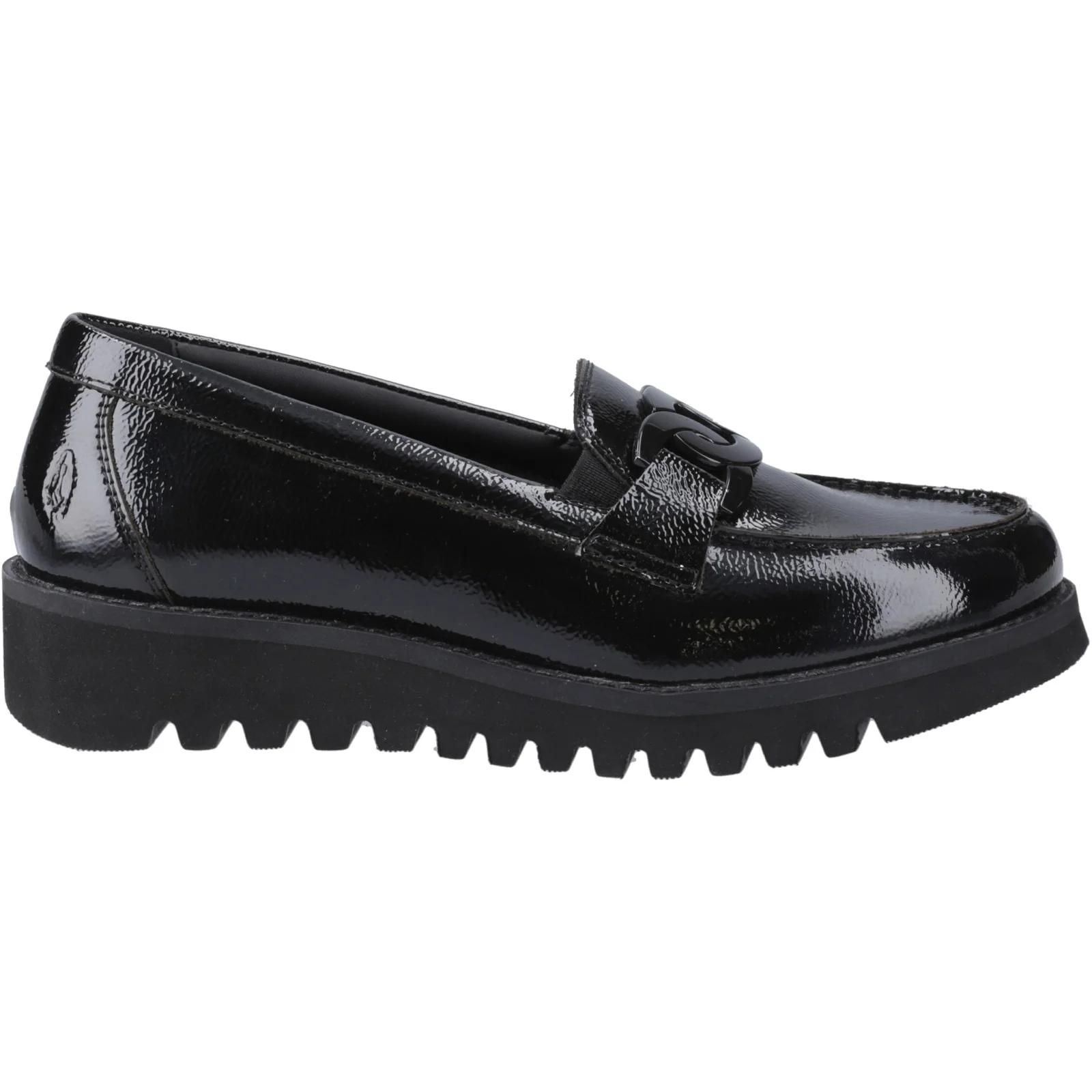 Hush Puppies Girls Francis Loafer Patent Black