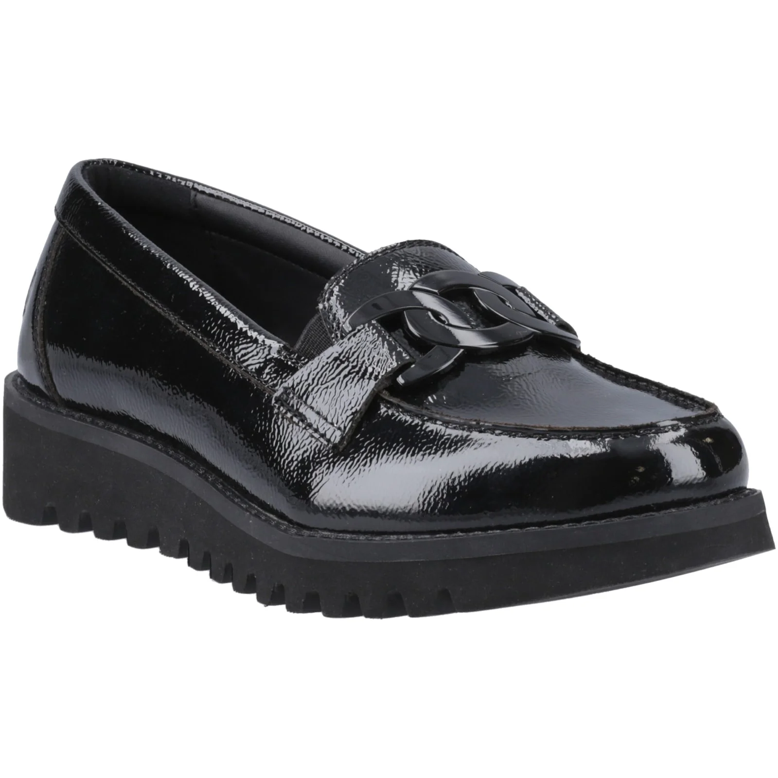 Hush Puppies Girls Francis Loafer Patent Black - Image 5