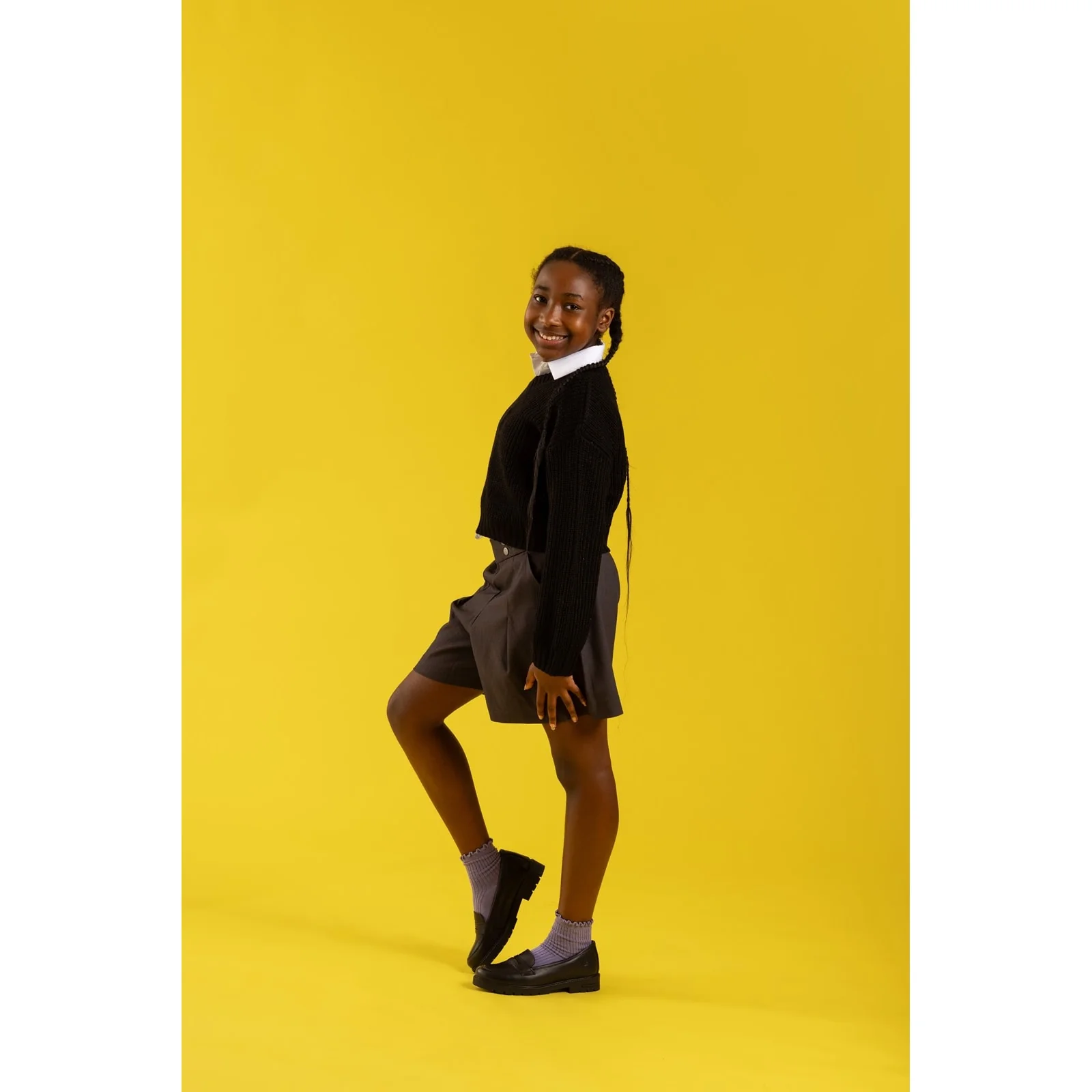 Hush Puppies Girls Hazel Loafer SNR Shoe Black - Image 5
