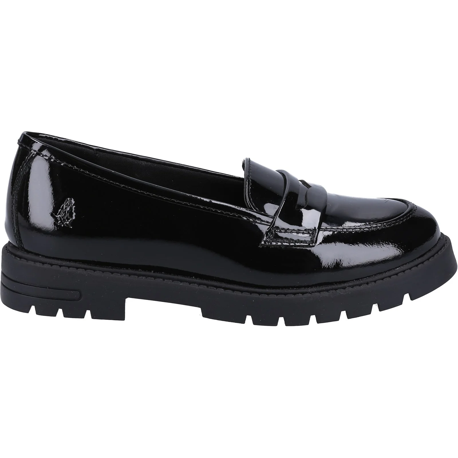 Hush Puppies Girls Hazel Patent SNR Shoe Black