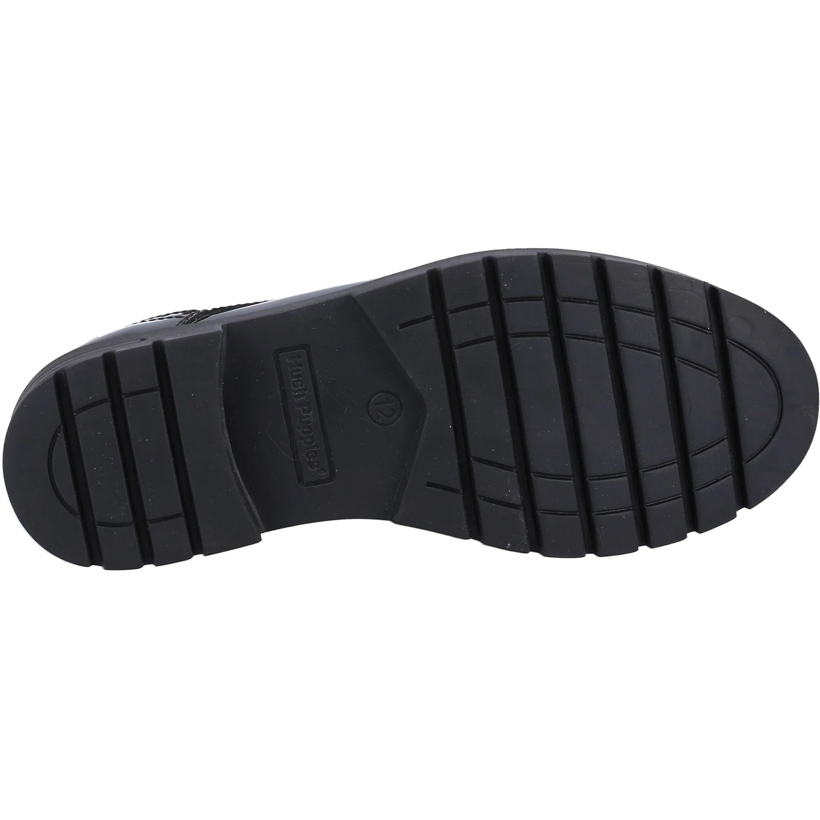 Hush Puppies Girls Jayne Patent SNR Shoe Black - Image 2