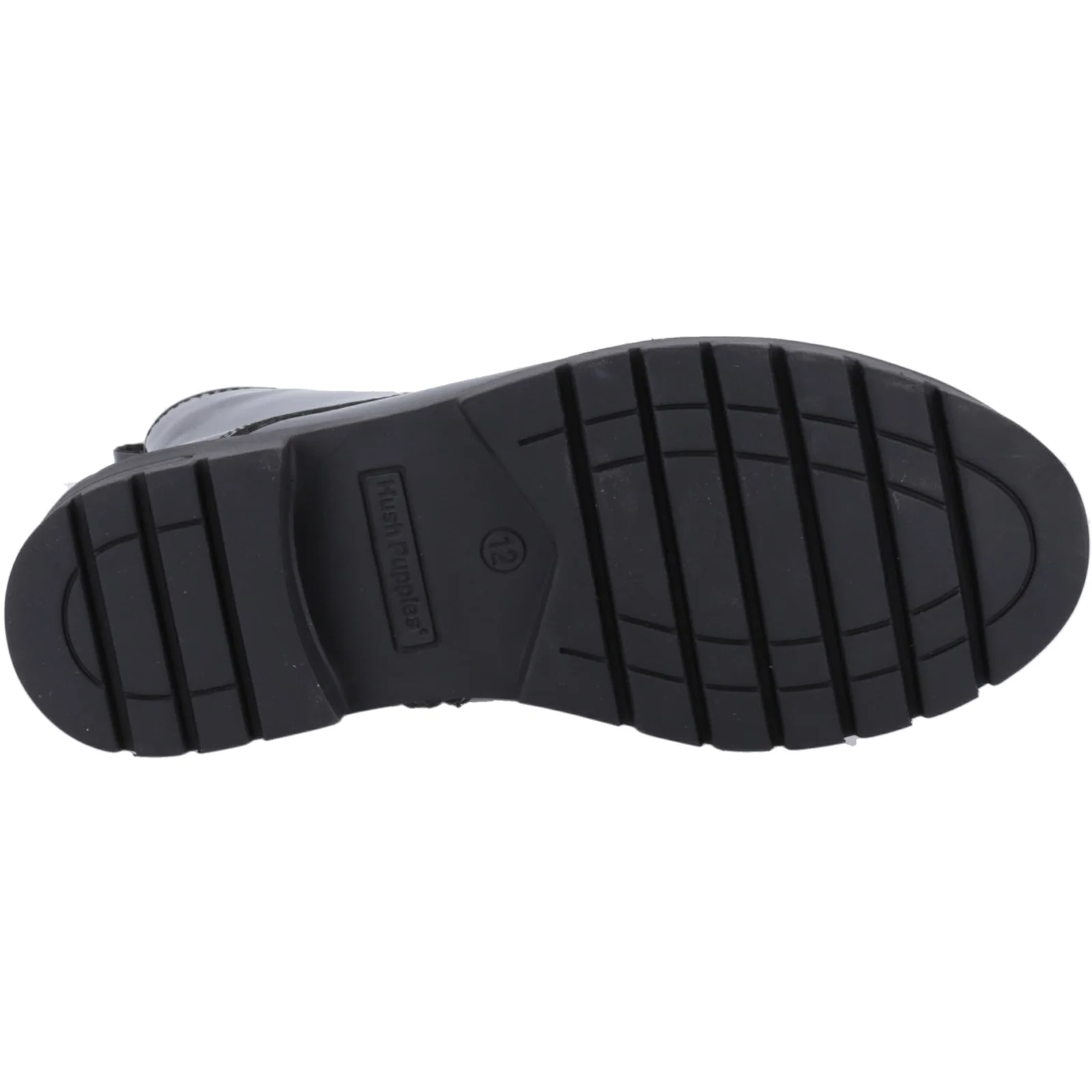 Hush Puppies Girls Lauren Patent Senior Shoe Black - Image 3