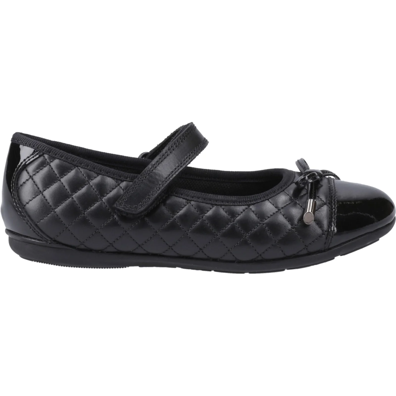 Hush Puppies Girls Lottie Quilt Ballerina Snr Black