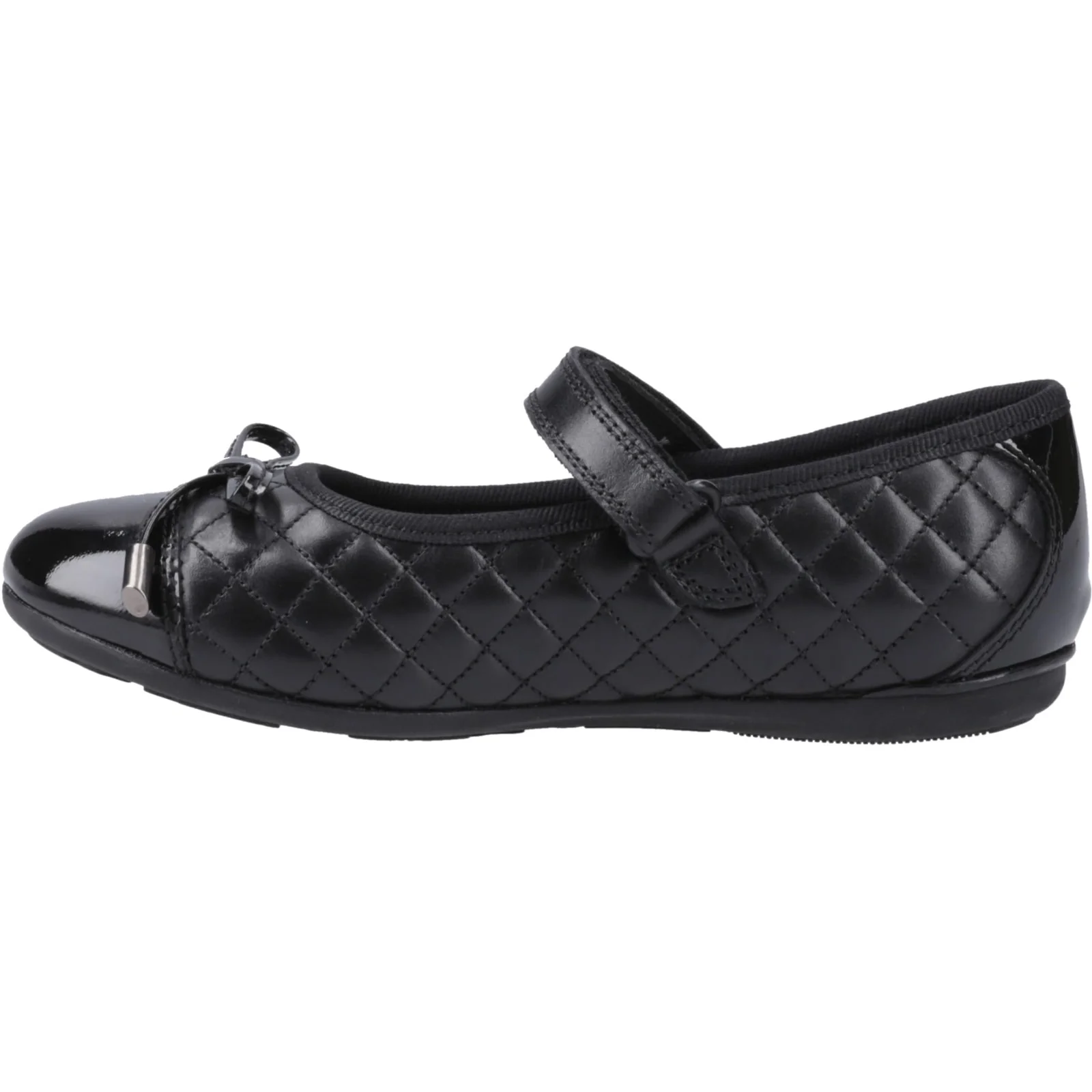 Hush Puppies Girls Lottie Quilt Ballerina Snr Black - Image 2