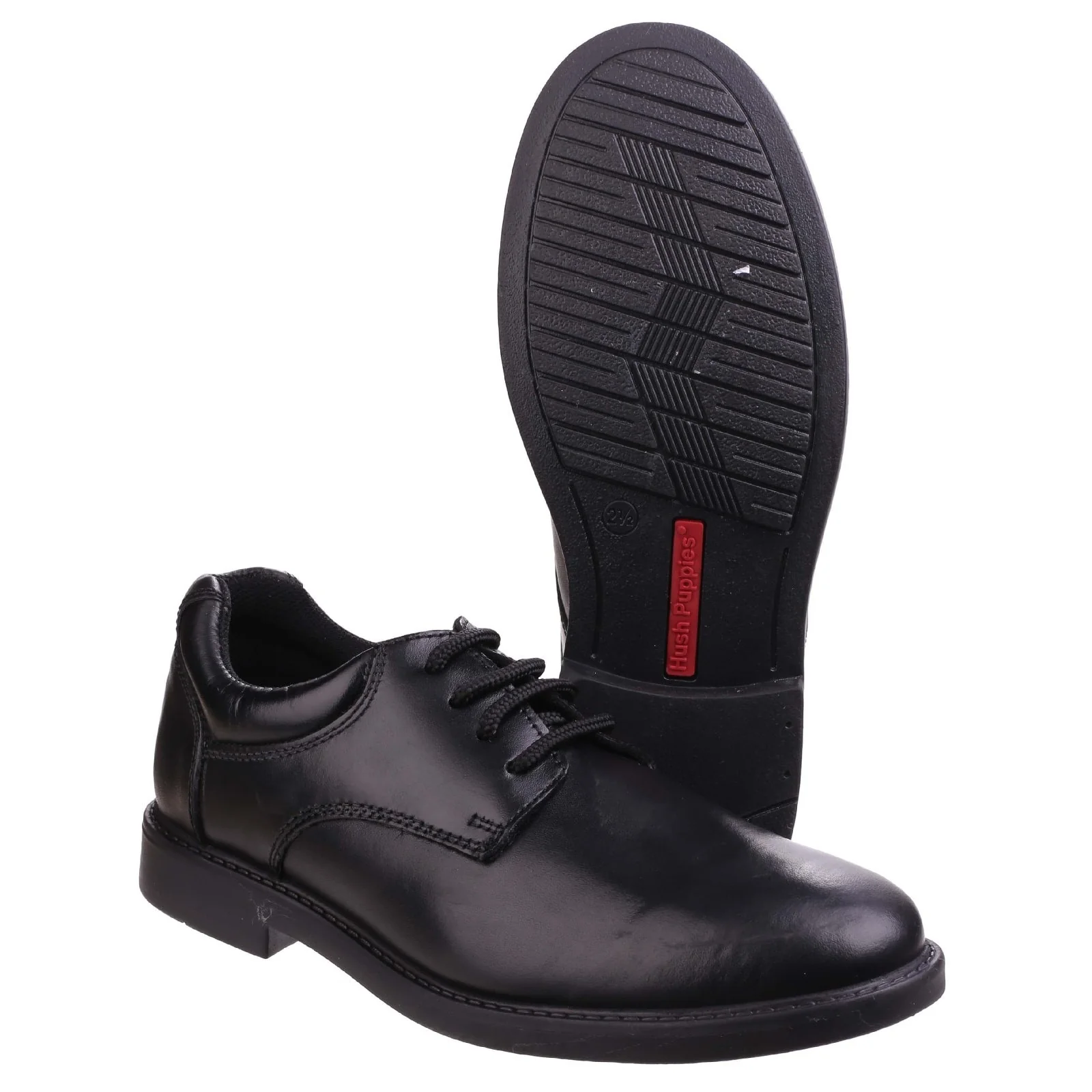 Hush Puppies Junior Boys Tim Junior School Shoe Black - Image 3