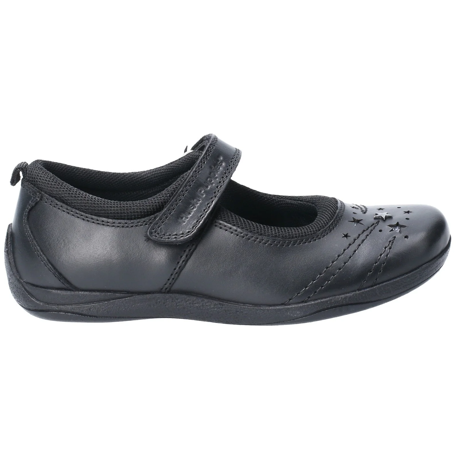 Hush Puppies Junior Girls Amber Junior School Shoe Black