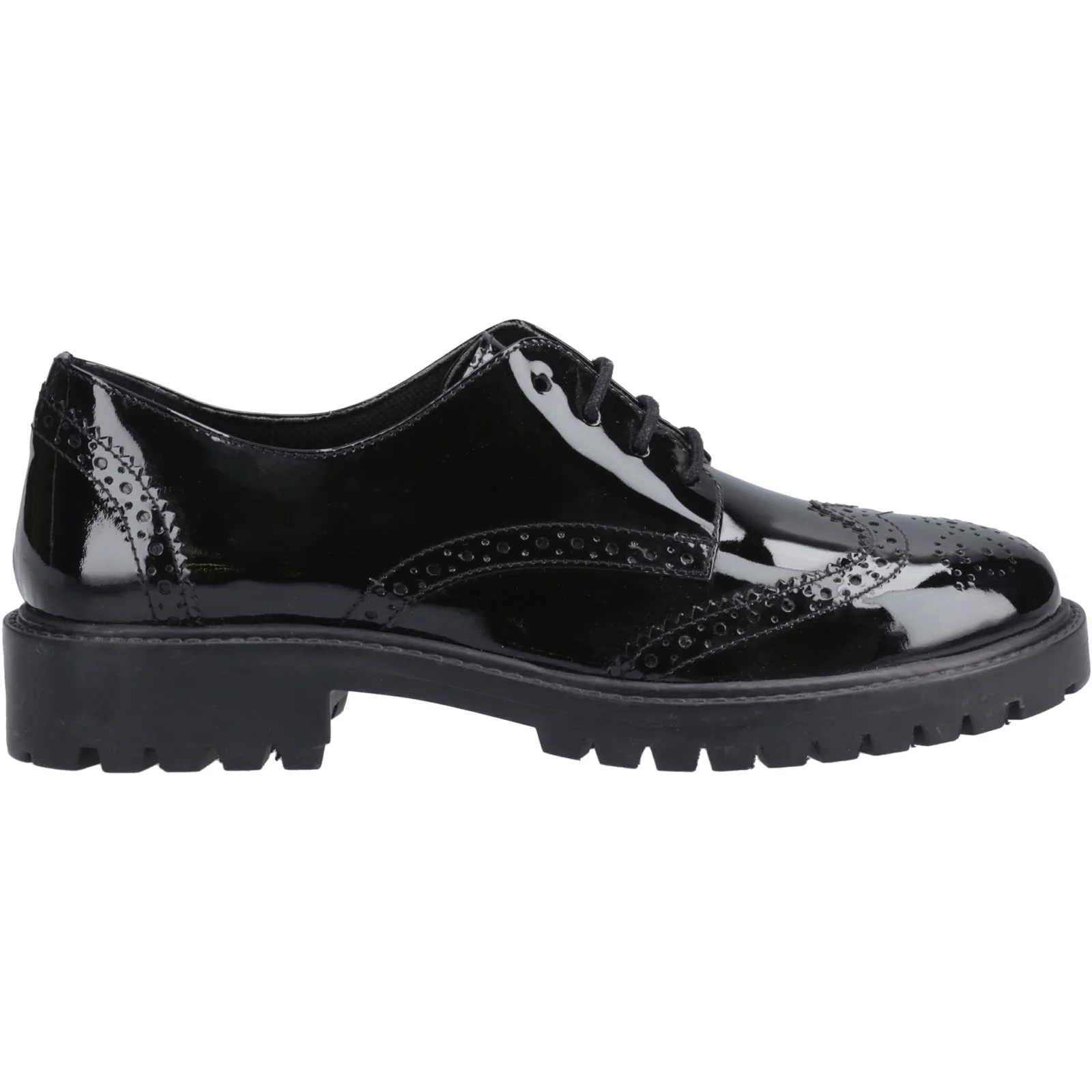 Hush Puppies Junior Girls Athena Patent Jnr Black