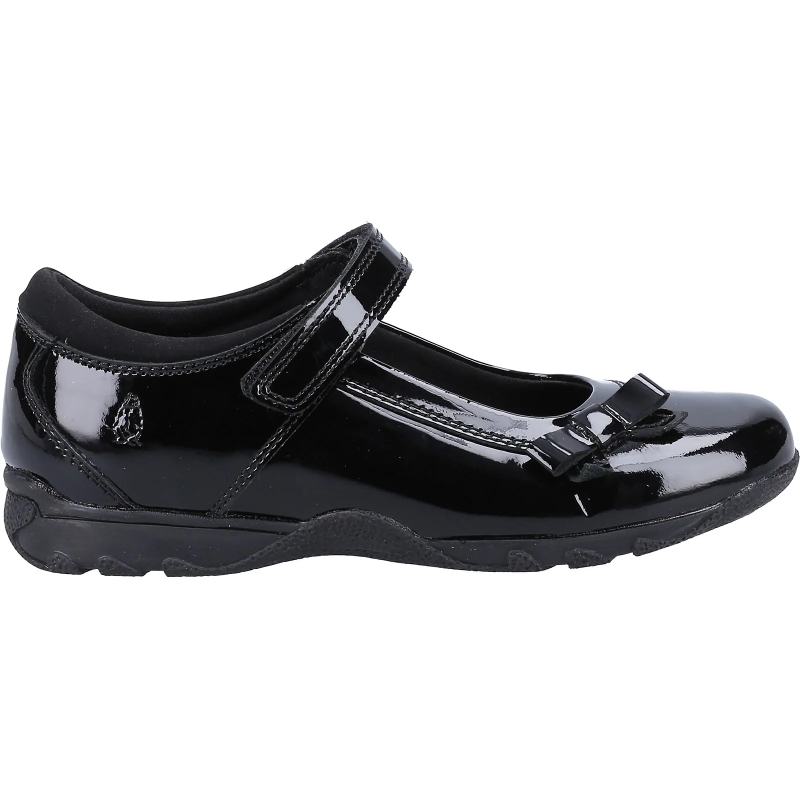 Hush Puppies Junior Girls Carrie School Shoe Junior Black