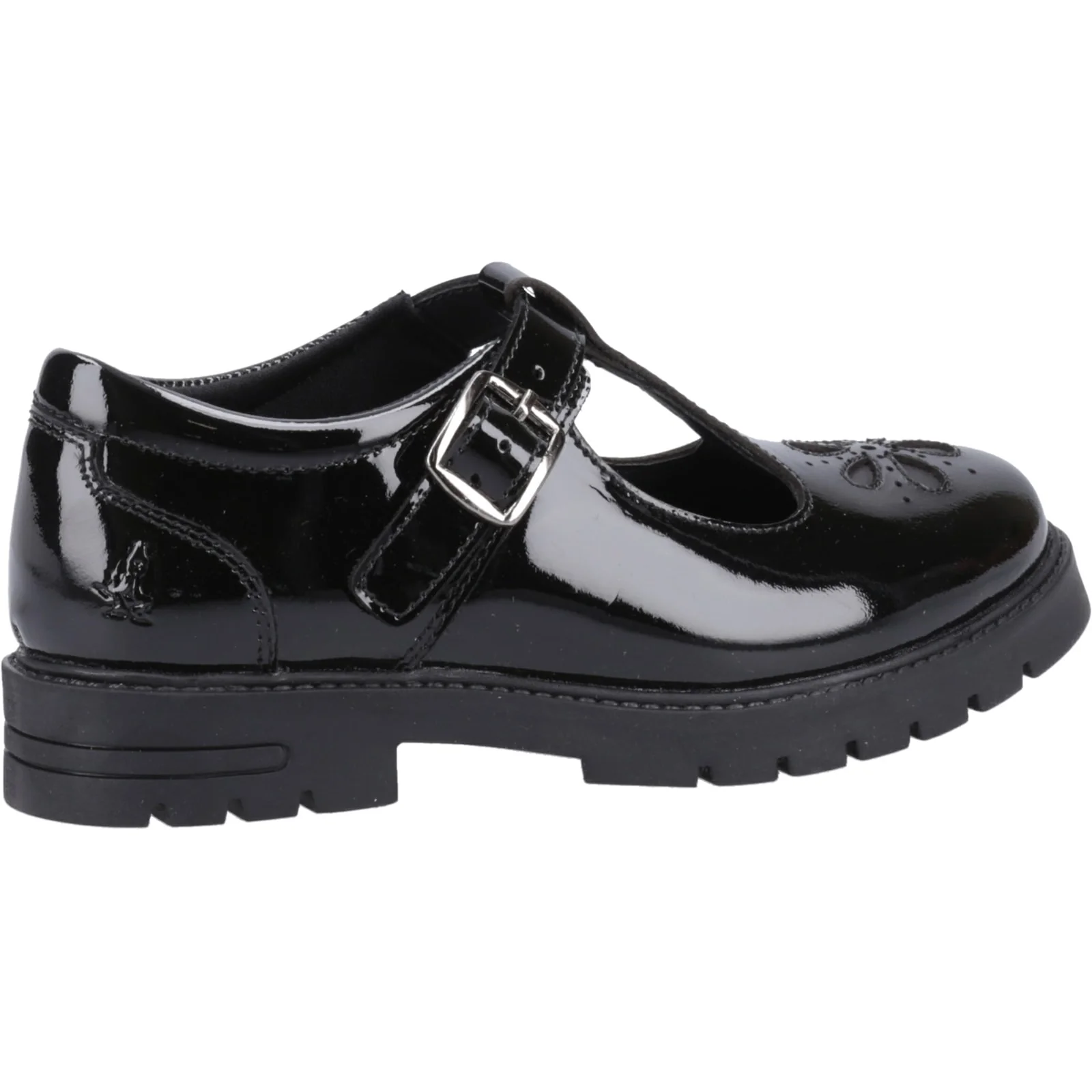 Hush Puppies Junior Girls Fiona Patent Junior Shoe Black - Image 4