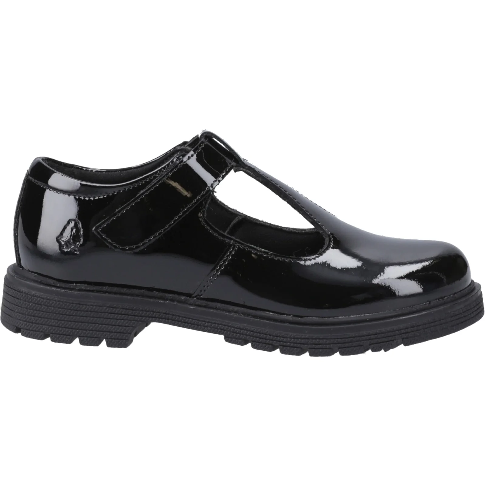 Hush Puppies Junior Girls Gracie Junior Patent School Shoe Patent Black