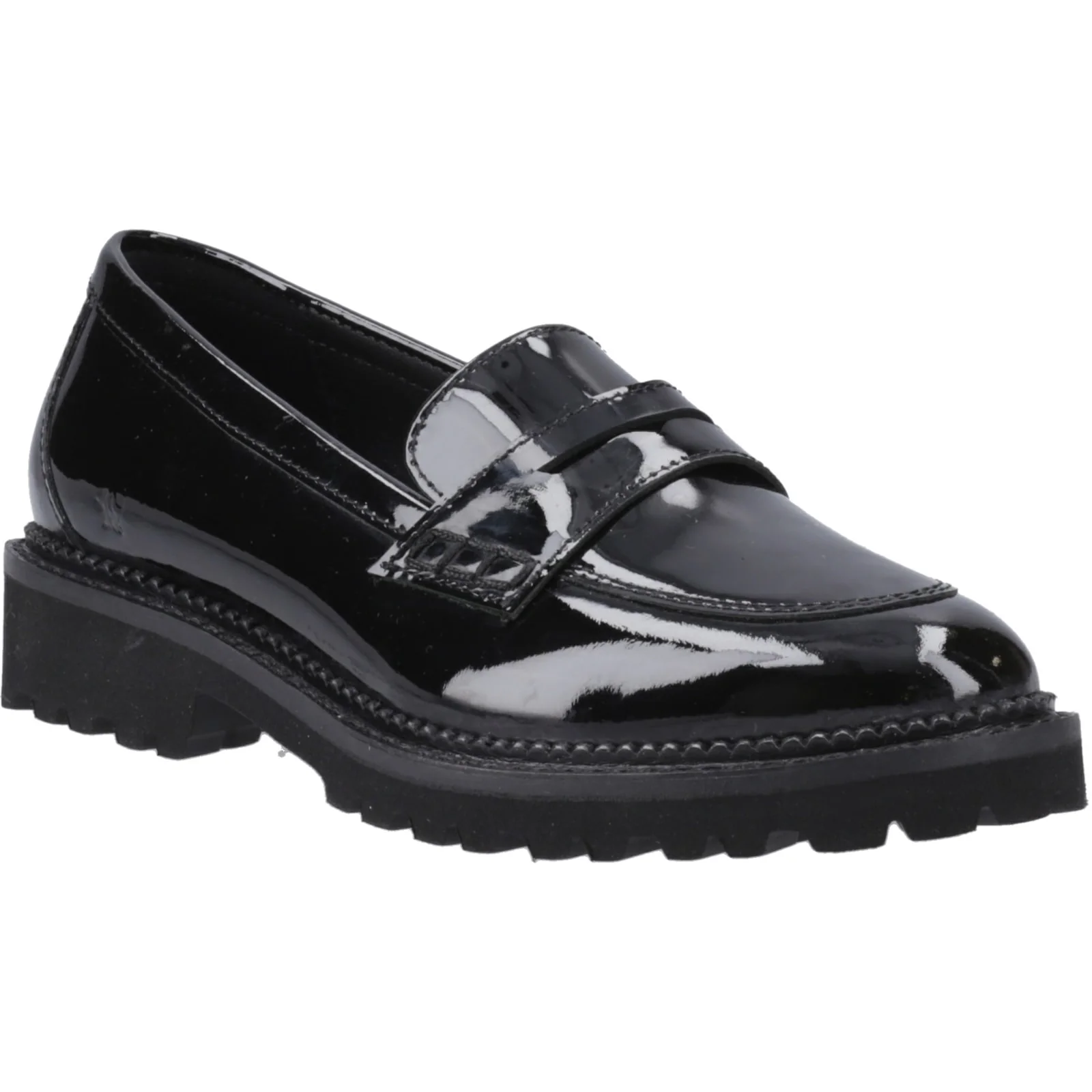 Hush Puppies Junior Girls Grazia Loafer Patent Jnr Black - Image 5