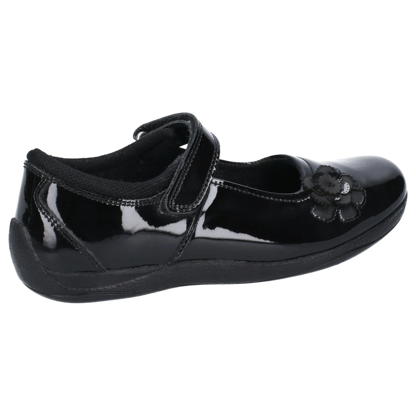 Hush Puppies Junior Girls Jessica Junior Patent School Shoe Patent Black - Image 3