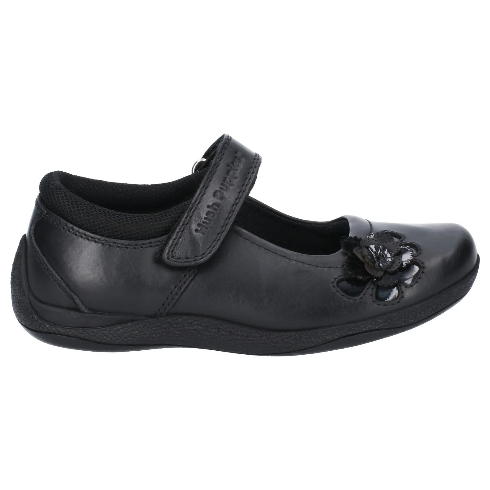 Hush Puppies Junior Girls Jessica Junior School Shoe Black