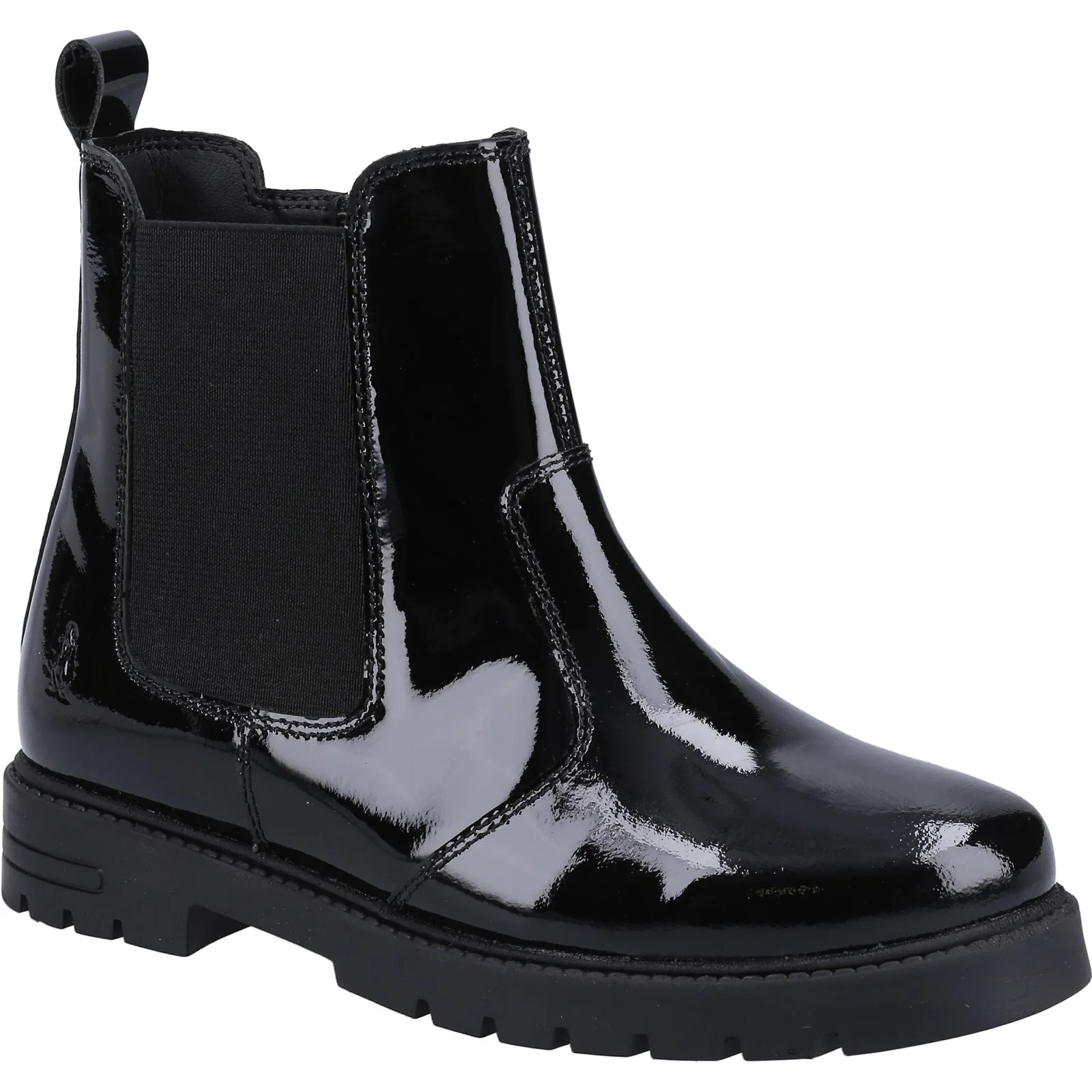 Hush Puppies Junior Girls Laura Patent JNR Chelsea Black - Image 4