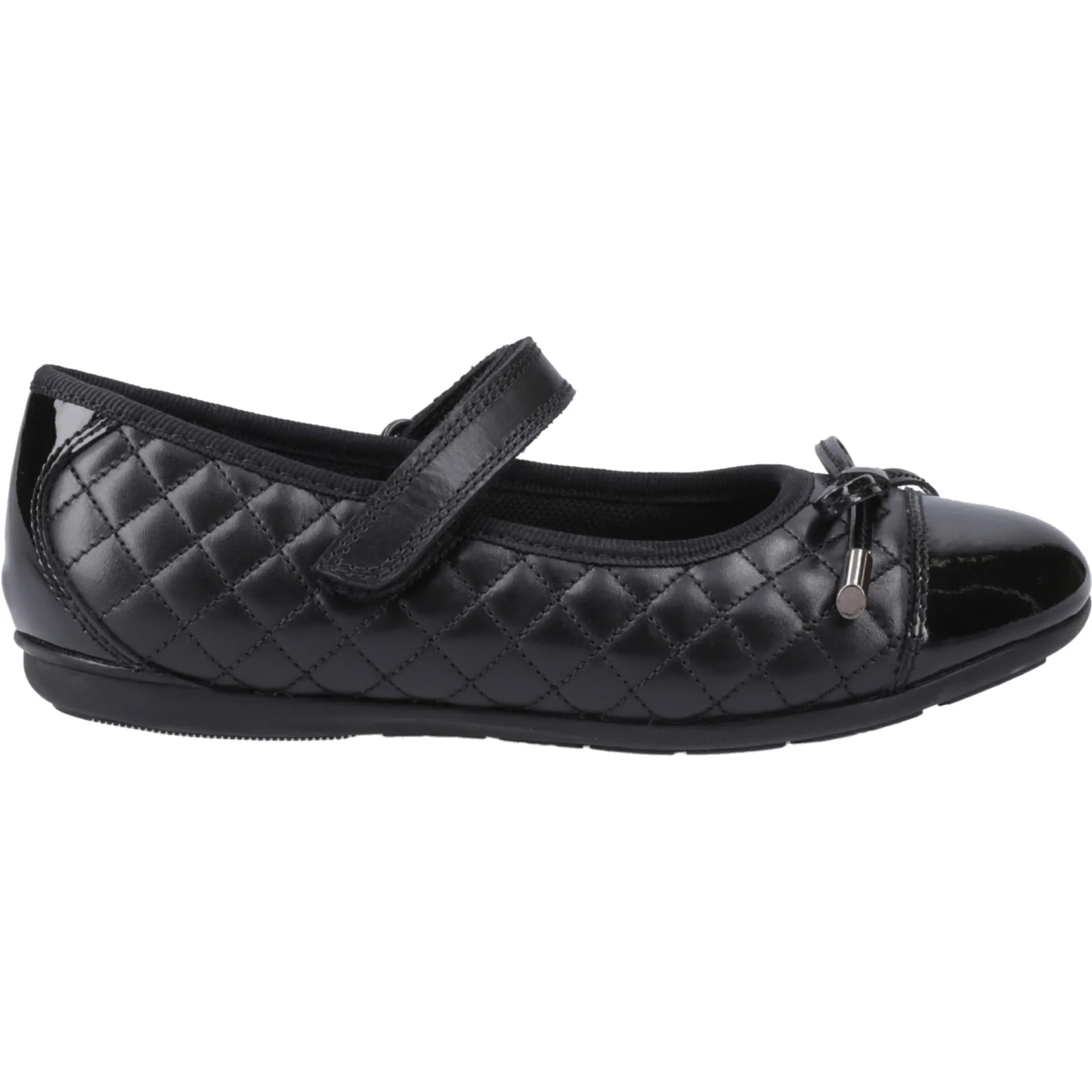 Hush Puppies Junior Girls Lottie Quilt Ballerina Jnr Black
