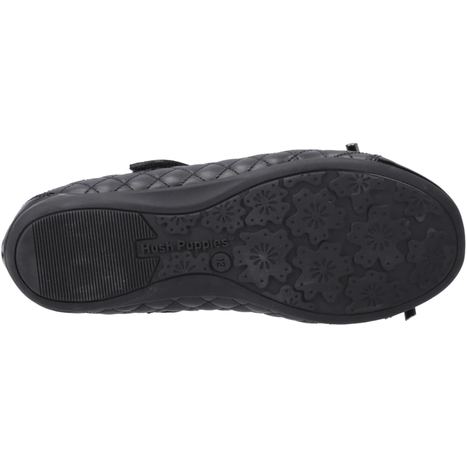 Hush Puppies Junior Girls Lottie Quilt Ballerina Jnr Black - Image 3