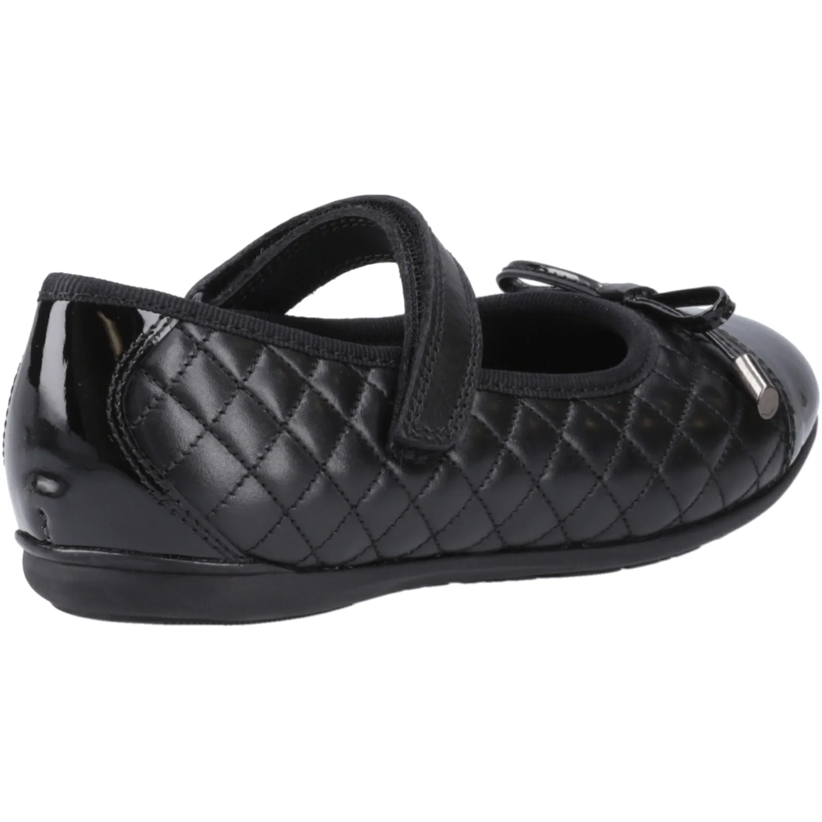Hush Puppies Junior Girls Lottie Quilt Ballerina Jnr Black - Image 4