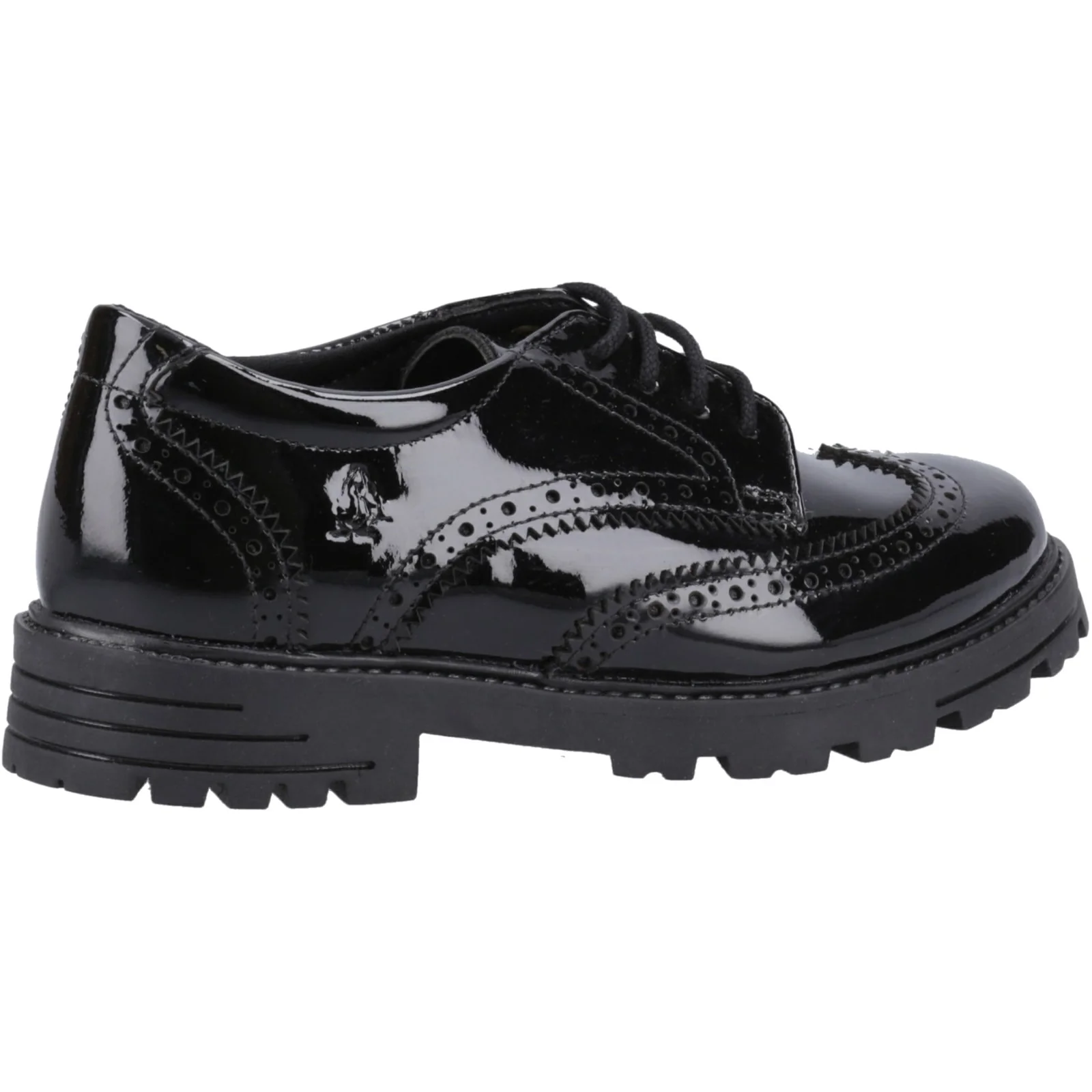 Hush Puppies Junior Girls Maxine Patent Junior Shoe Black - Image 4