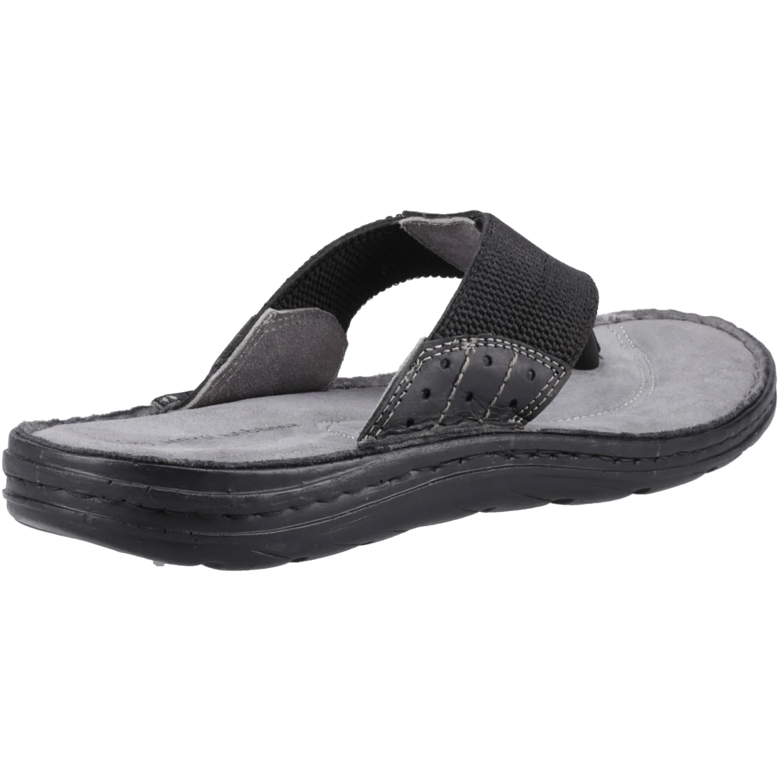 Hush Puppies Mens Alan Toepost Sandal Black - Image 4