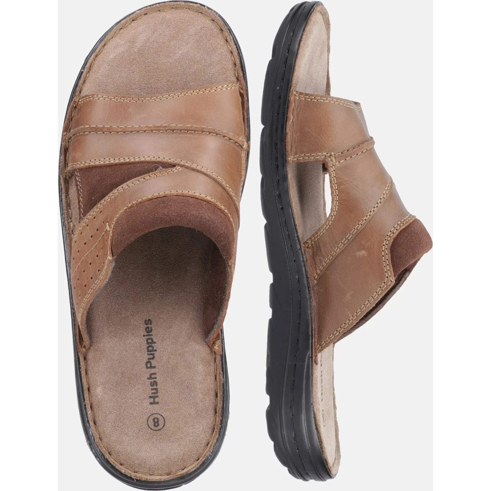 Hush Puppies Mens Archer Mule Sandal Tan - Image 5