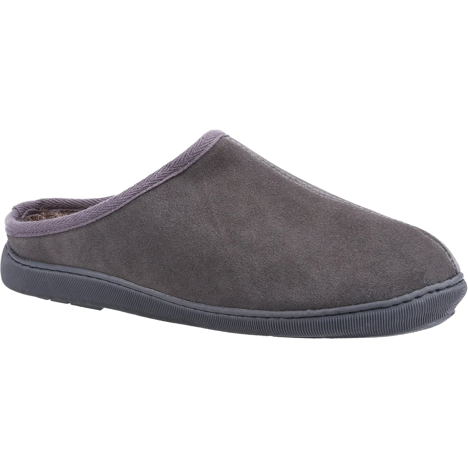 Hush Puppies Mens Ashton Slipper Grey - Image 4