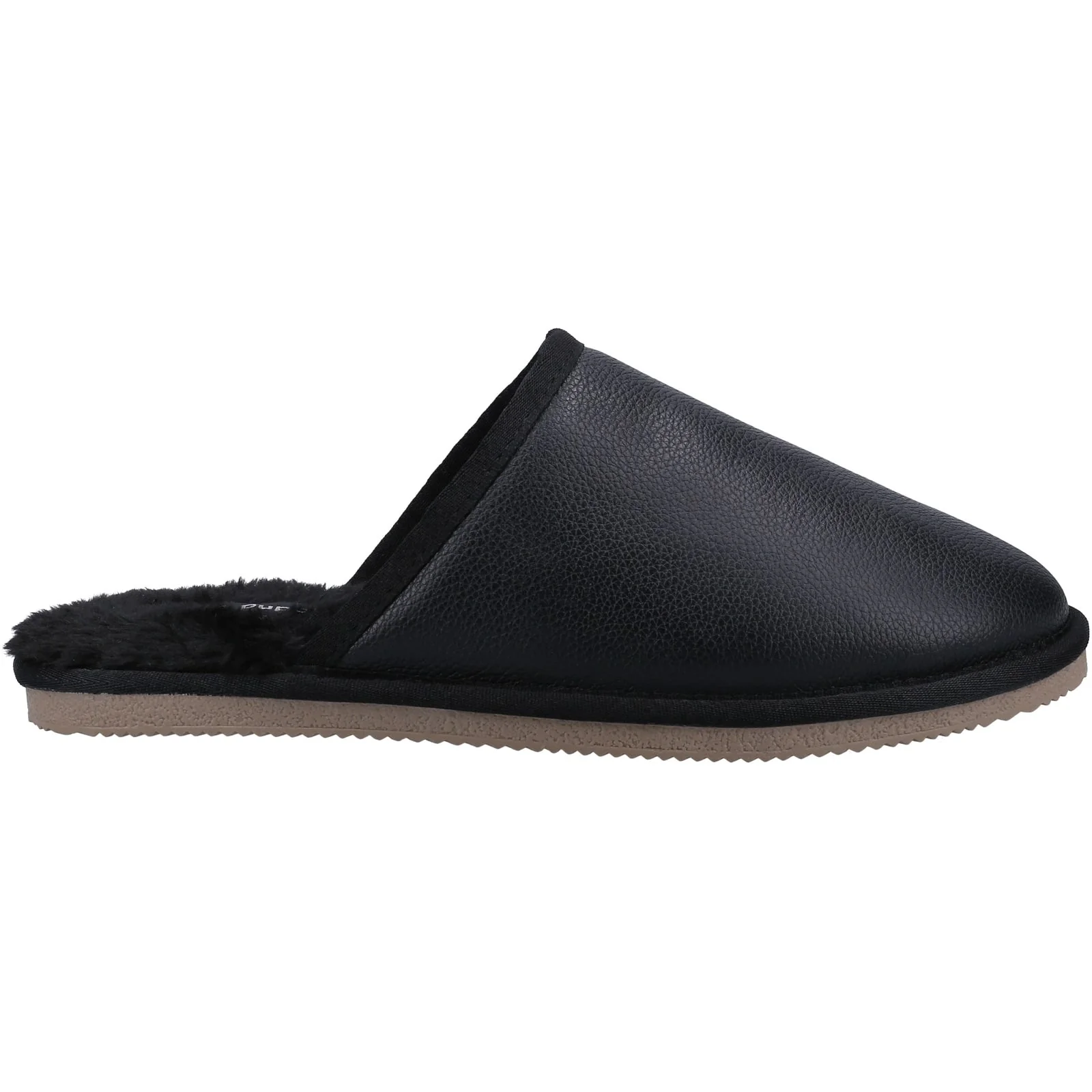 Hush Puppies Mens Coady Leather Slipper Black