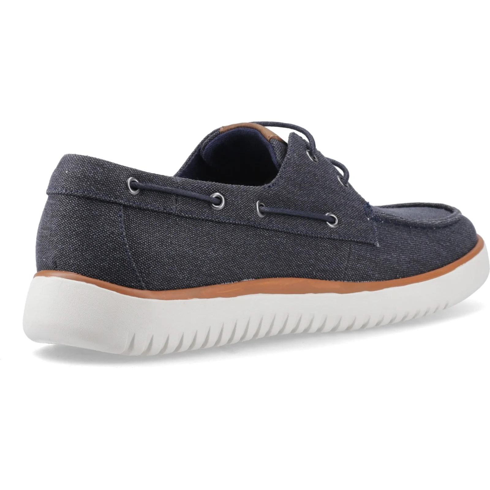 Hush Puppies Mens Daniel Canvas Boat Shoe Navy - Image 4