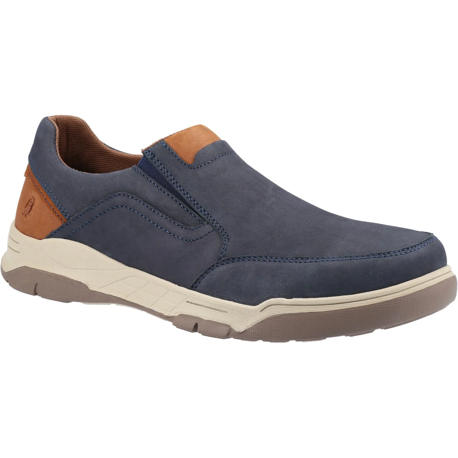 Hush Puppies Mens Fletcher Shoe Navy/Tan - Image 4