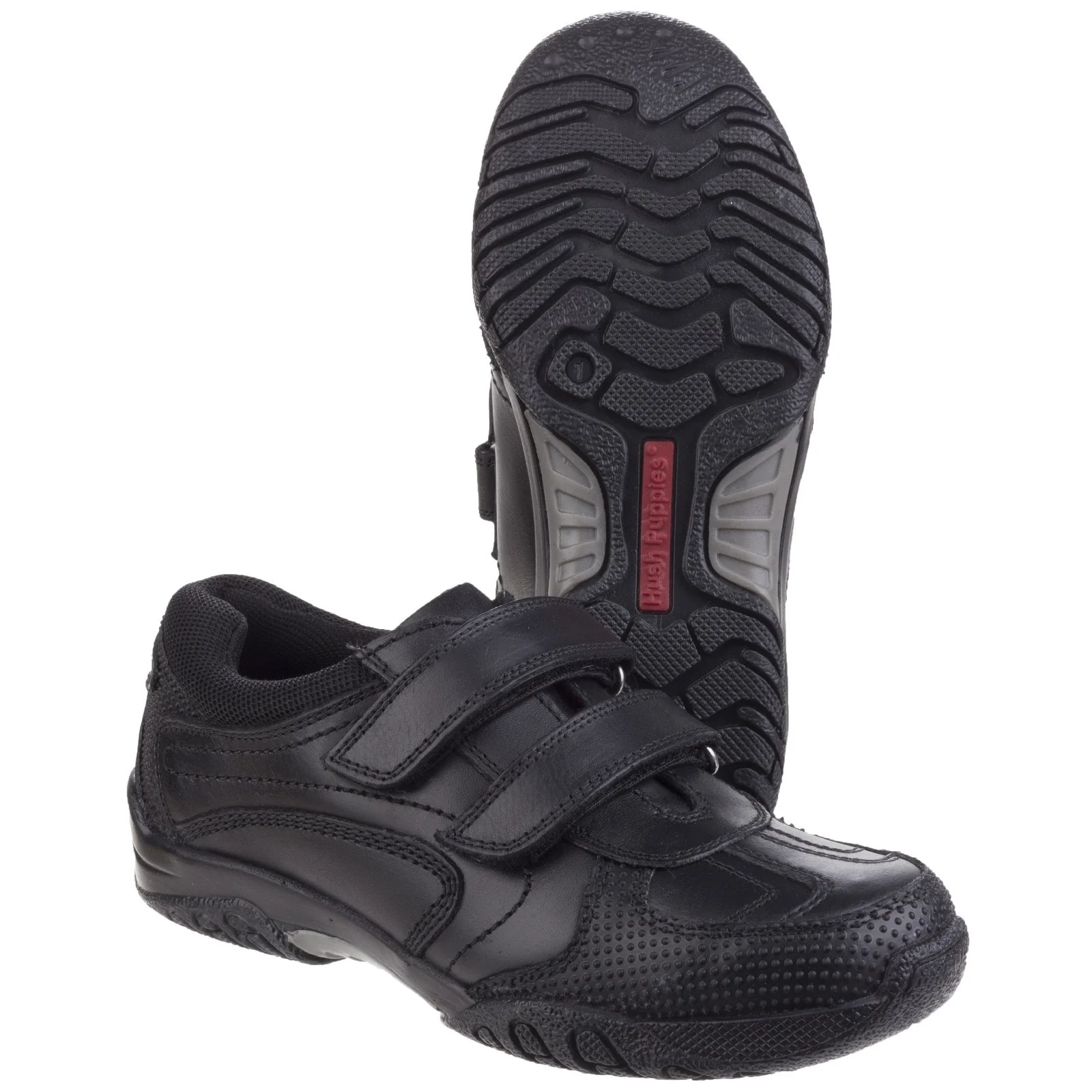 Hush Puppies Mens Jezza Senior School Shoe Black - Image 4