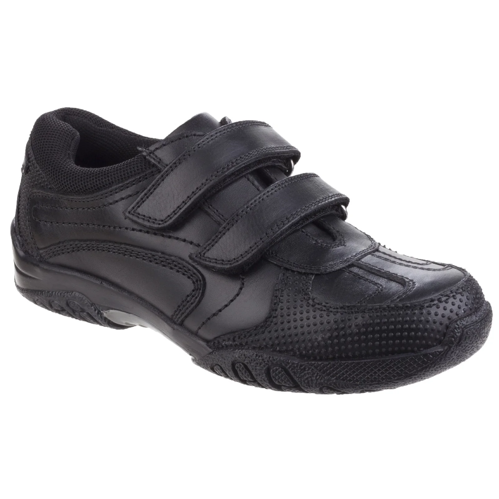 Hush Puppies Mens Jezza Senior School Shoe Black - Image 5
