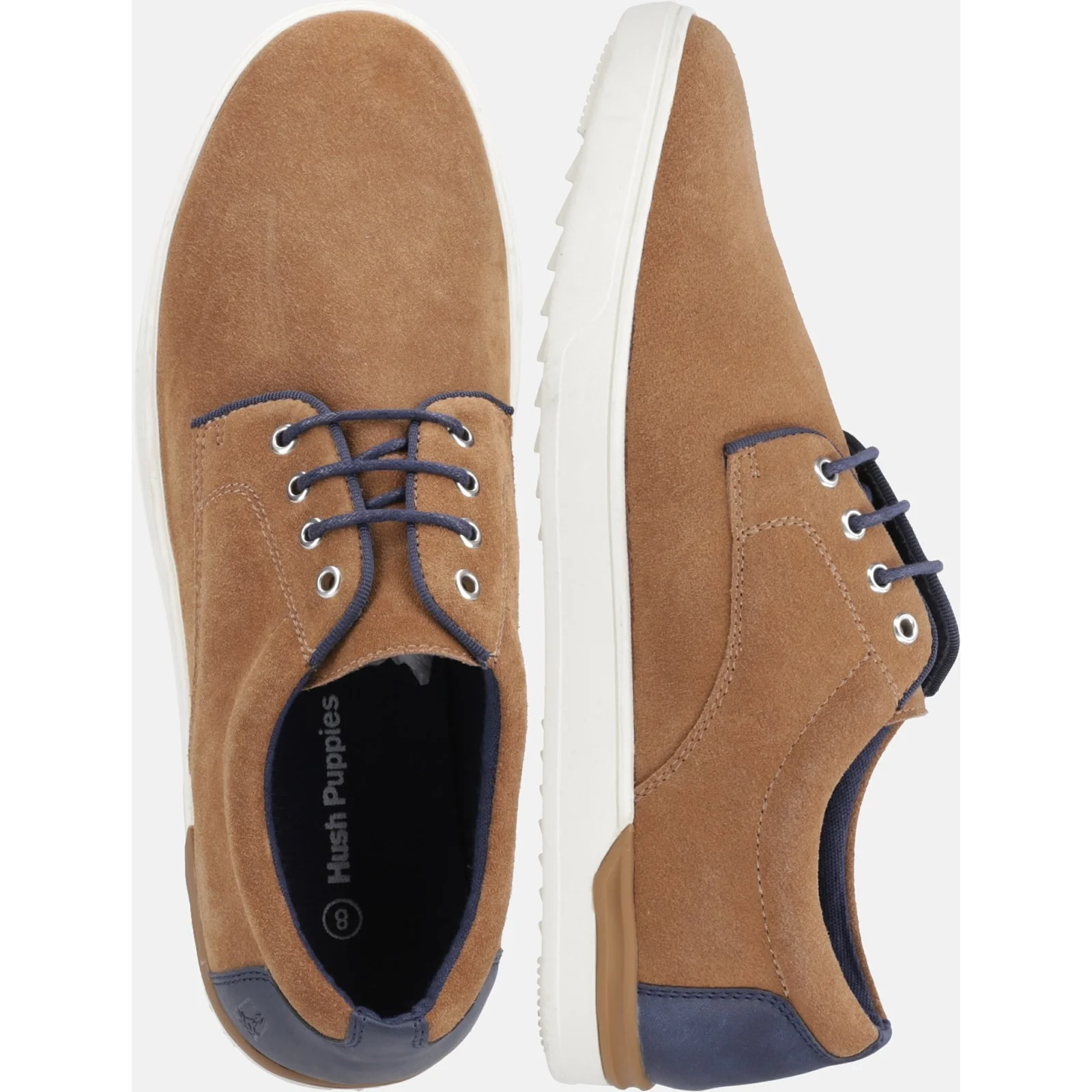 Hush Puppies Mens Joey Lace Up Shoe Tan - Image 5