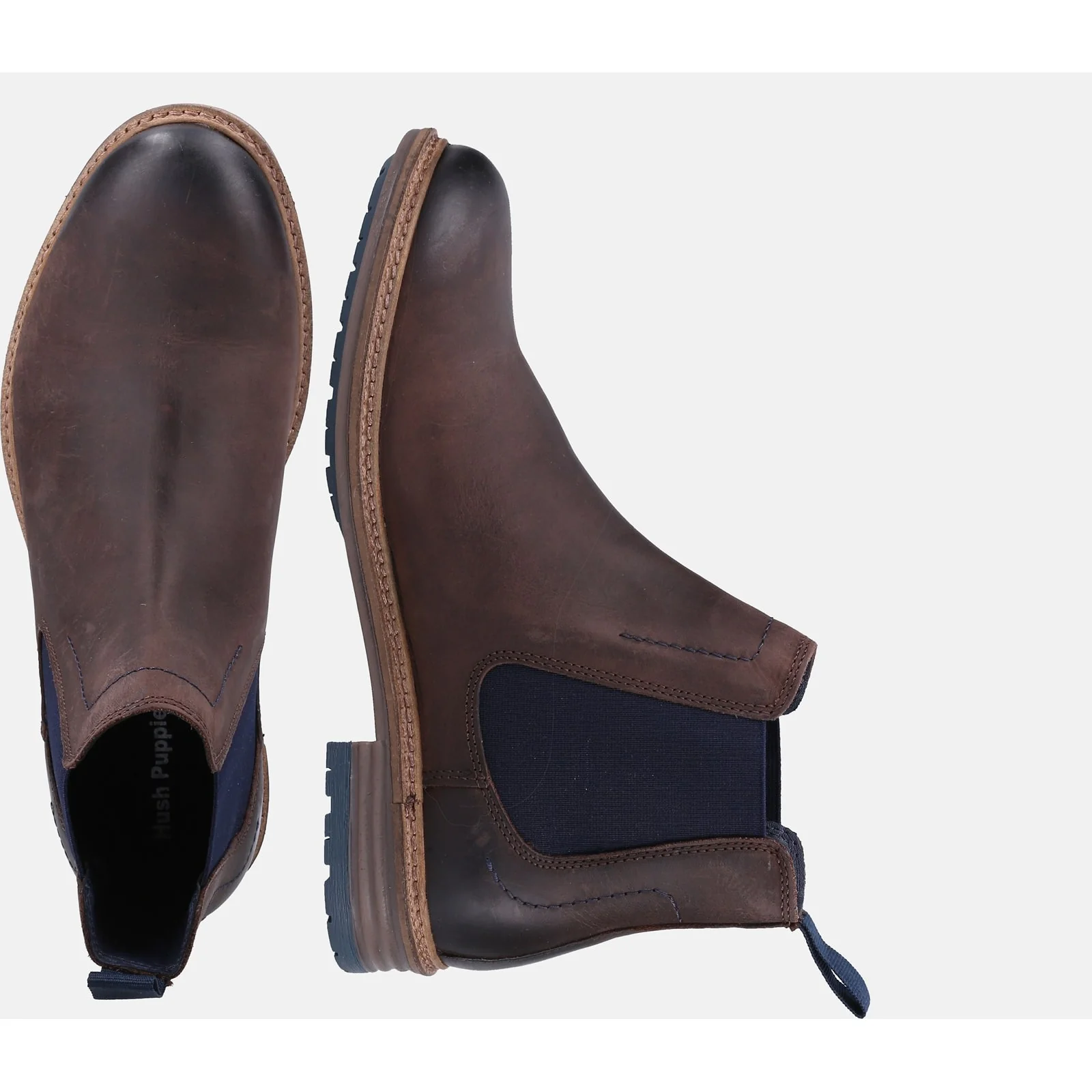 Hush Puppies Mens Justin Chelsea Boot Brown - Image 5