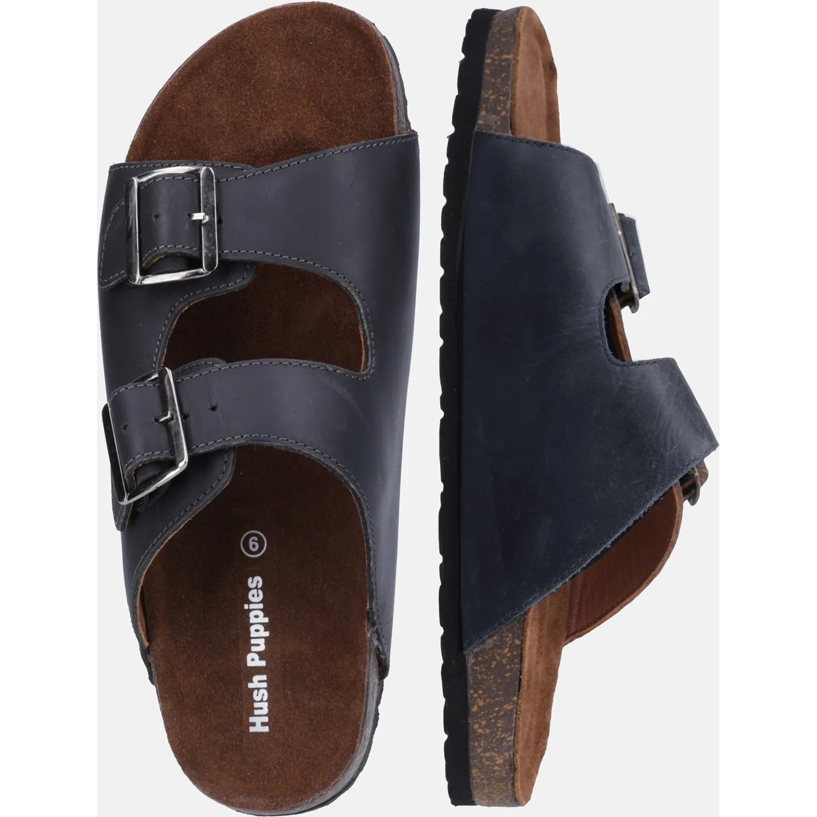 Hush Puppies Mens Nash Slider Black - Image 5