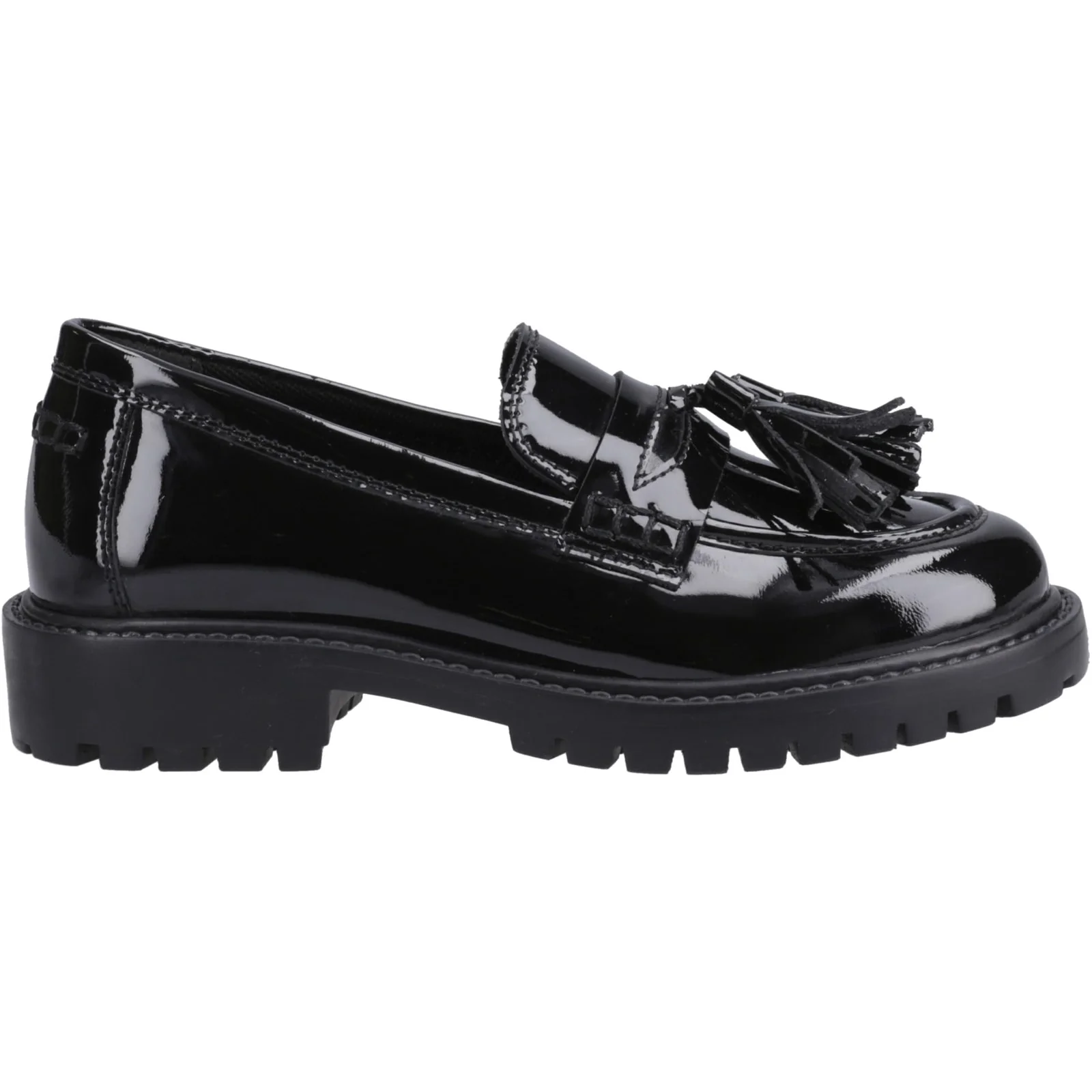 Hush Puppies Womens Abigail Patent Senior Shoe Black