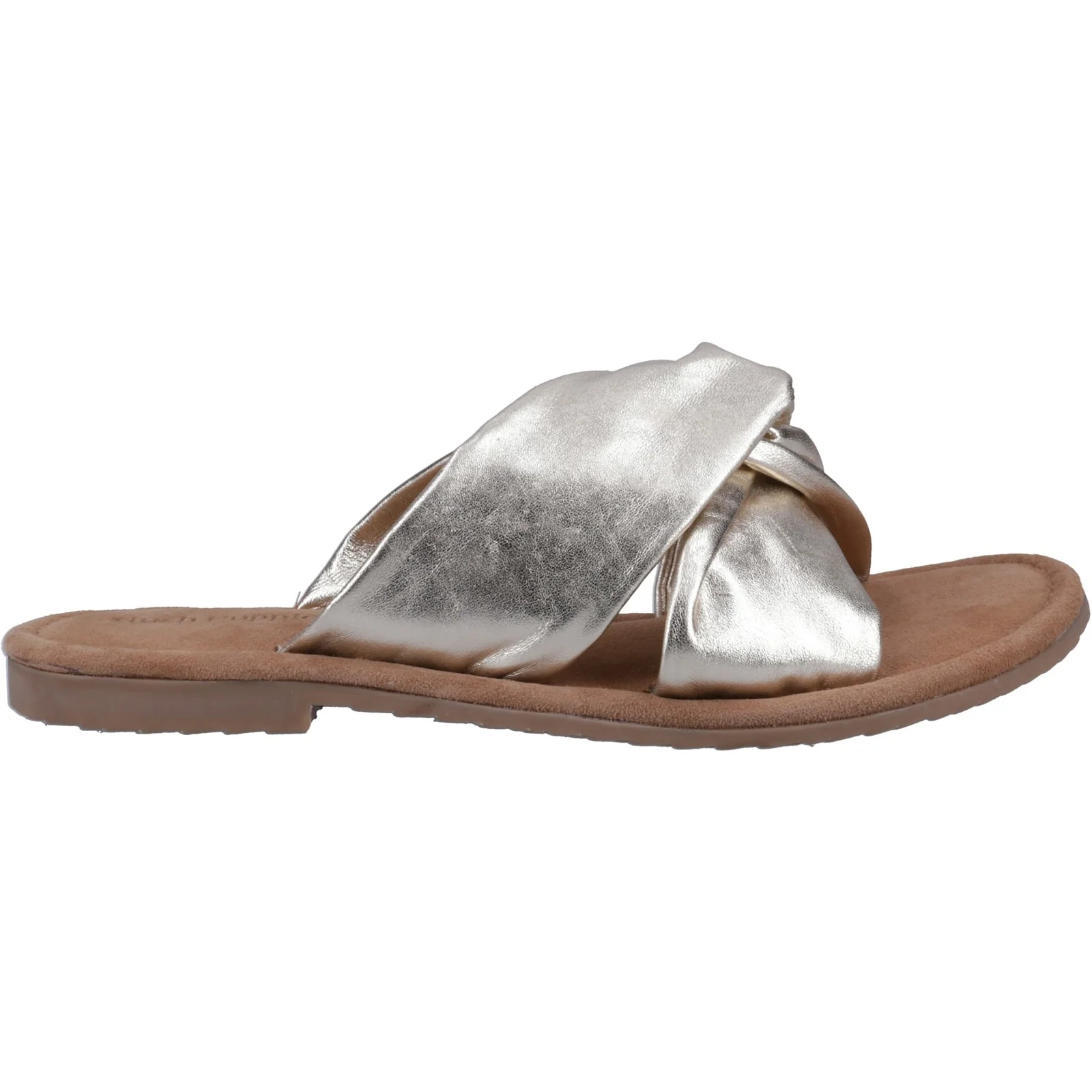Hush Puppies Womens Amy Wide Fit Sandal Gold
