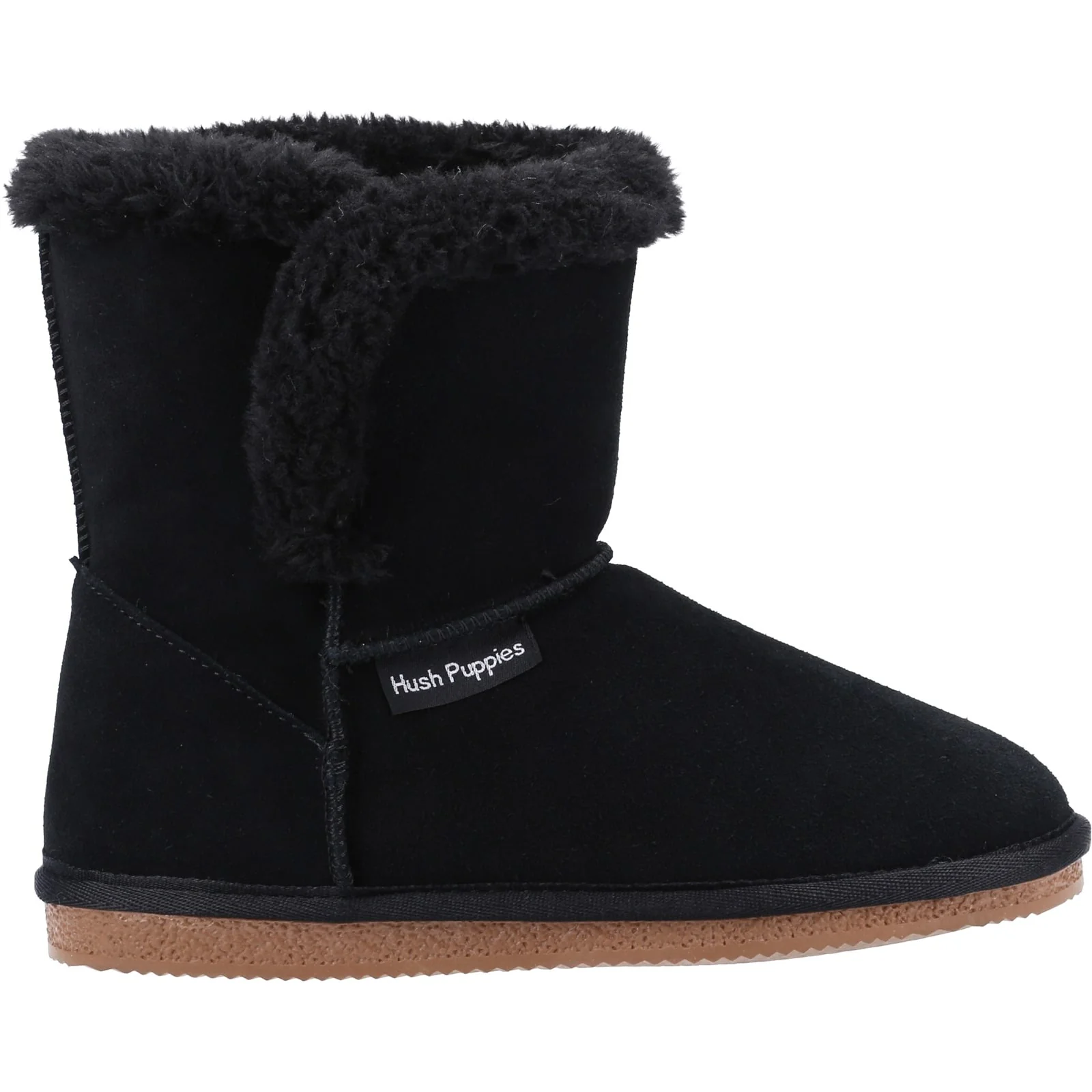Hush Puppies Womens Ashleigh Slipper Bootie Black