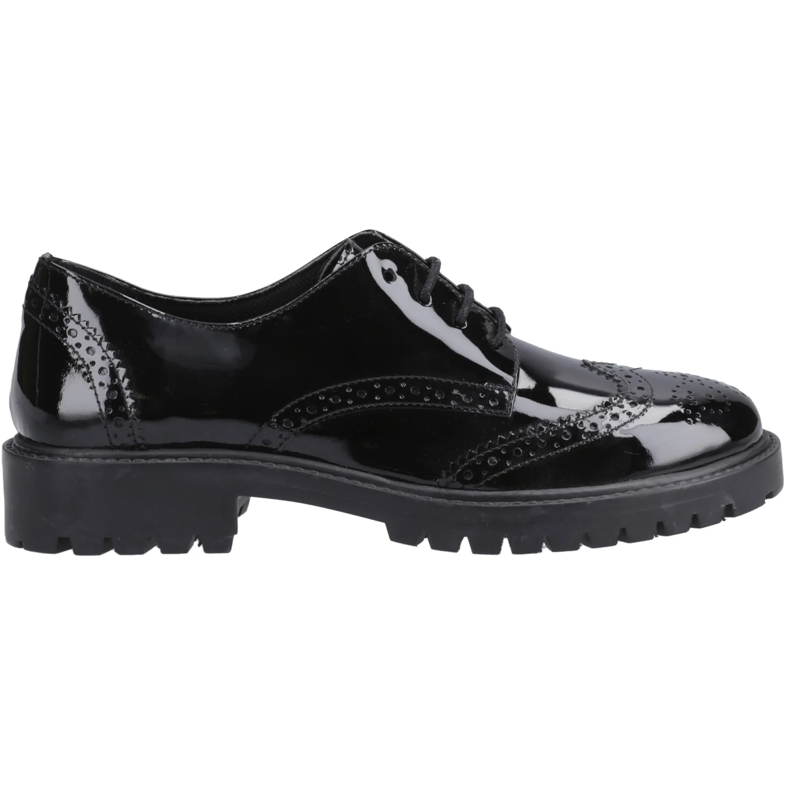 Hush Puppies Womens Athena Patent Snr Black