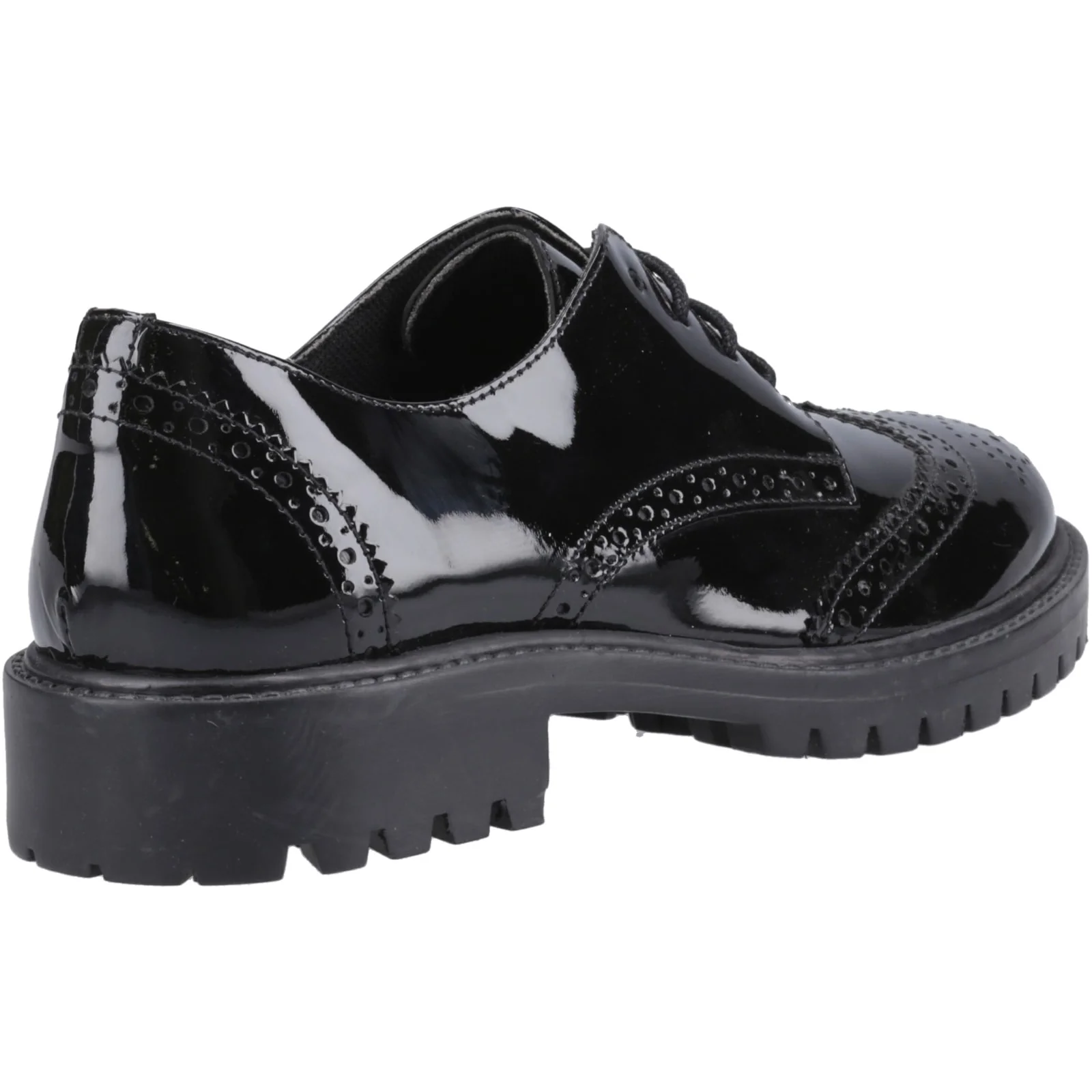 Hush Puppies Womens Athena Patent Snr Black - Image 4