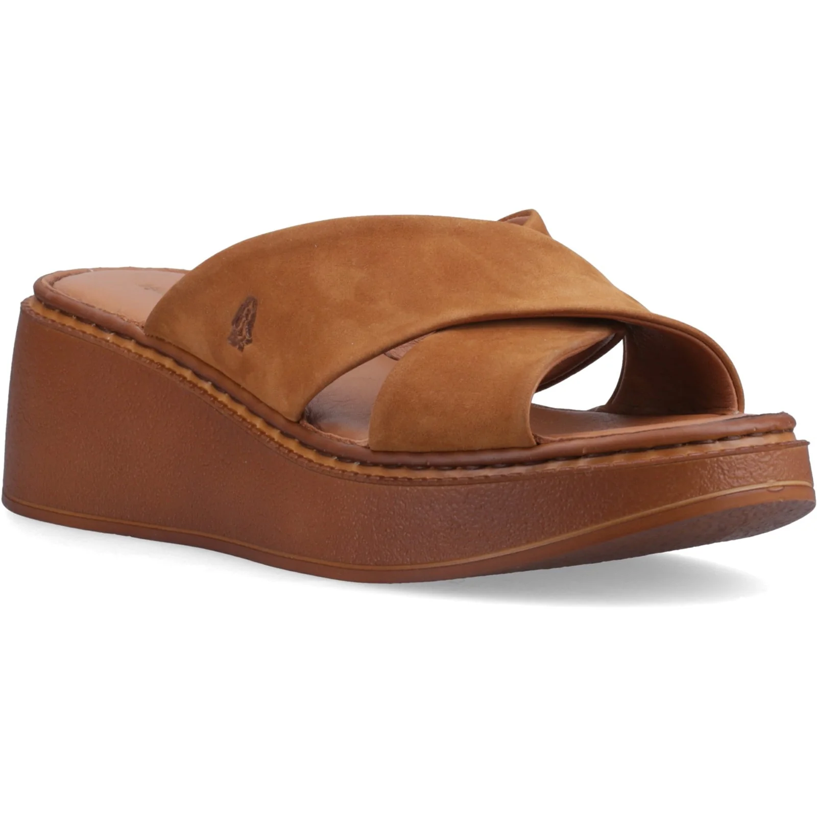 Hush Puppies Womens Bobbi Wedge Sandal Tan Nubuck - Image 5