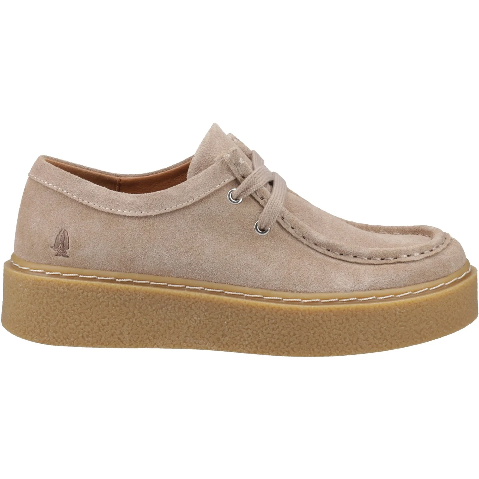 Hush Puppies Womens Bridie Suede Mocc Toe Taupe