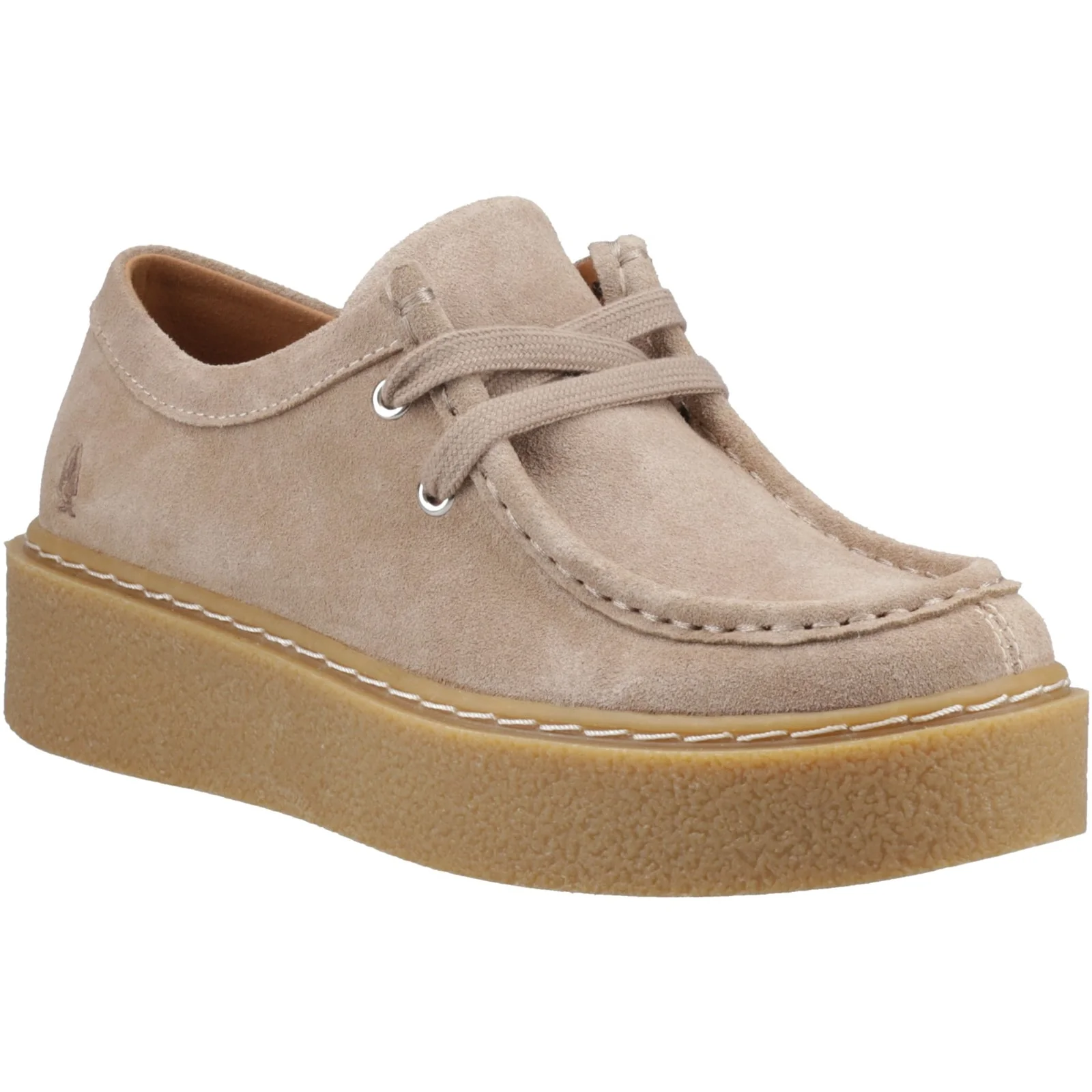 Hush Puppies Womens Bridie Suede Mocc Toe Taupe - Image 5