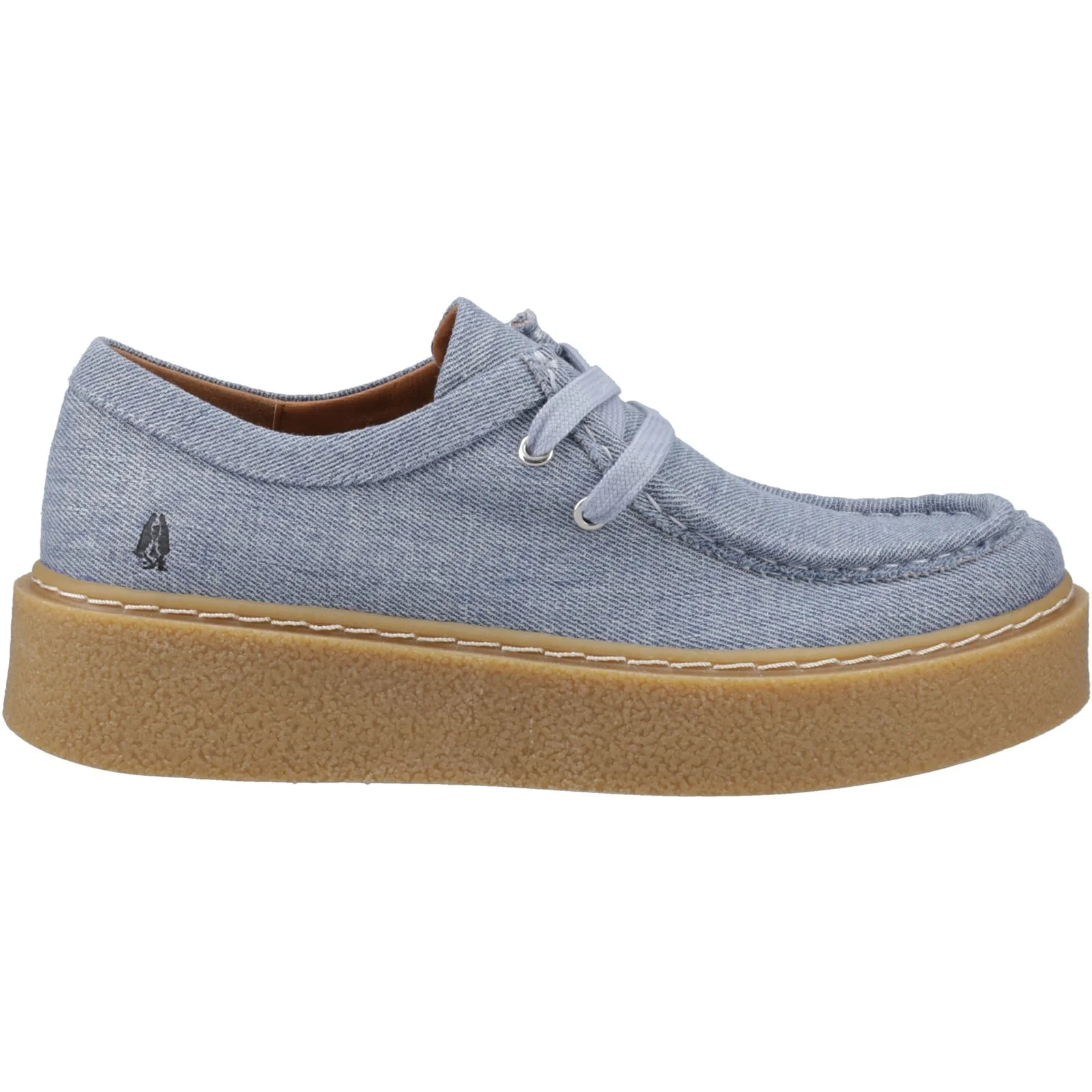 Hush Puppies Womens Bridie Textile Mocc Toe Denim