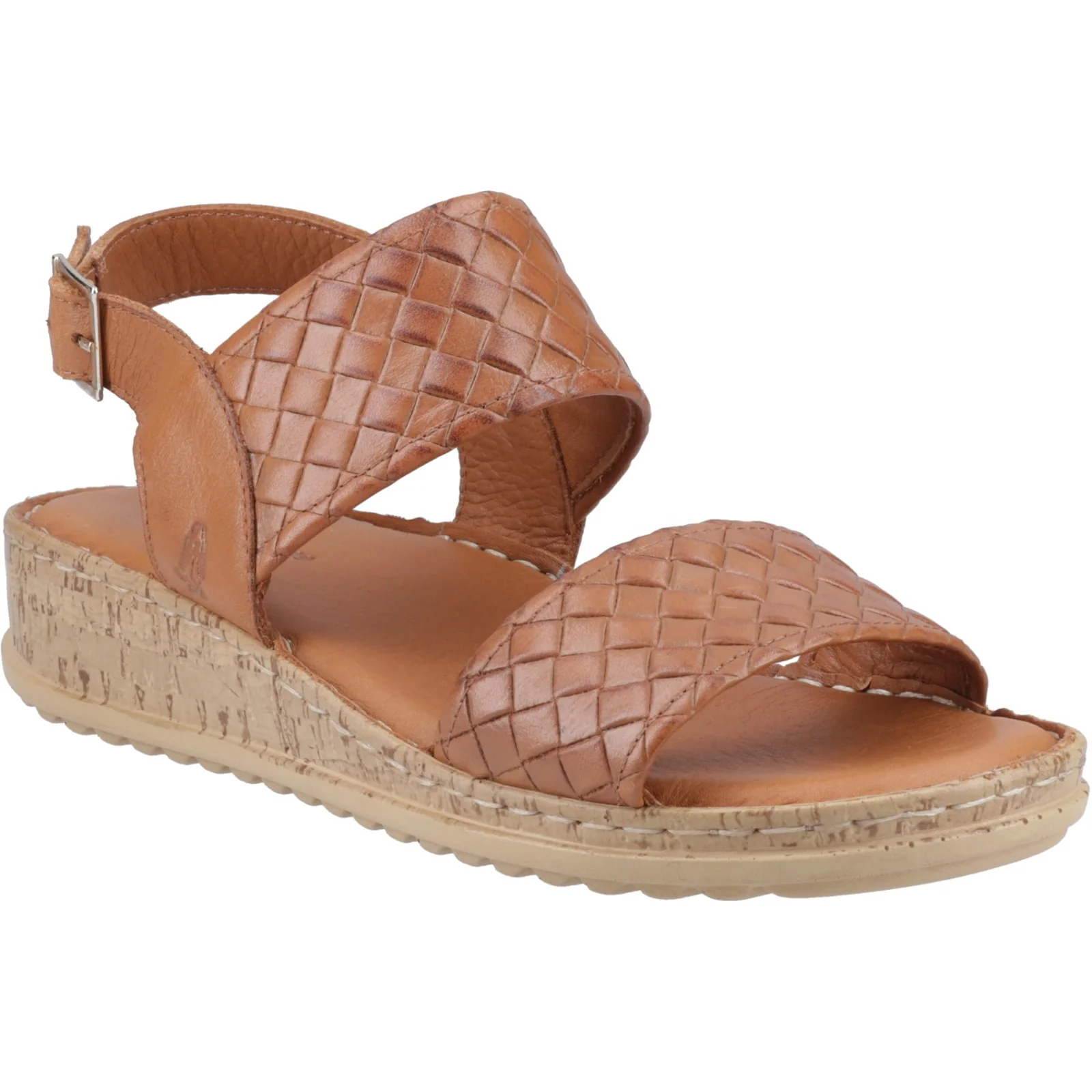 Hush Puppies Womens Ebony Wide Fit Sandal Tan - Image 5